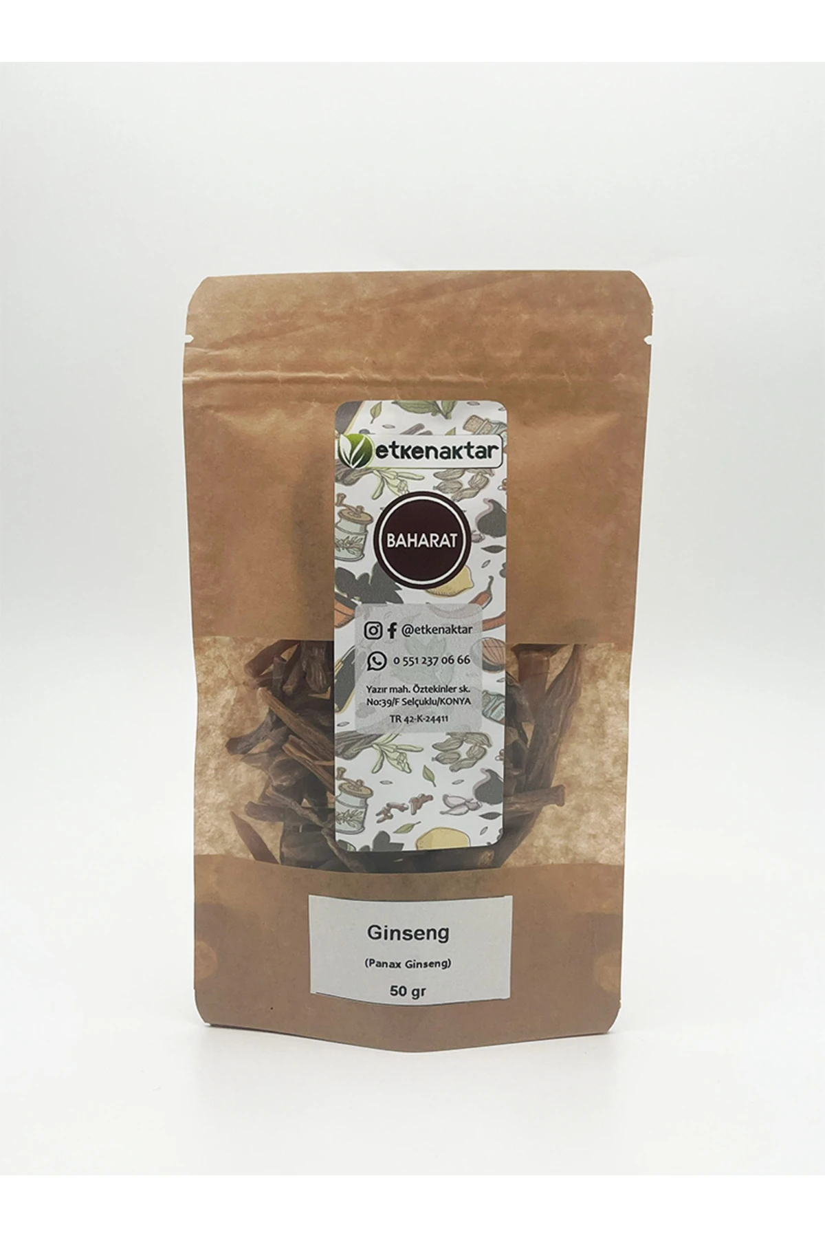 Ginseng (Panax Ginseng) Kore Ginsengi 50gr