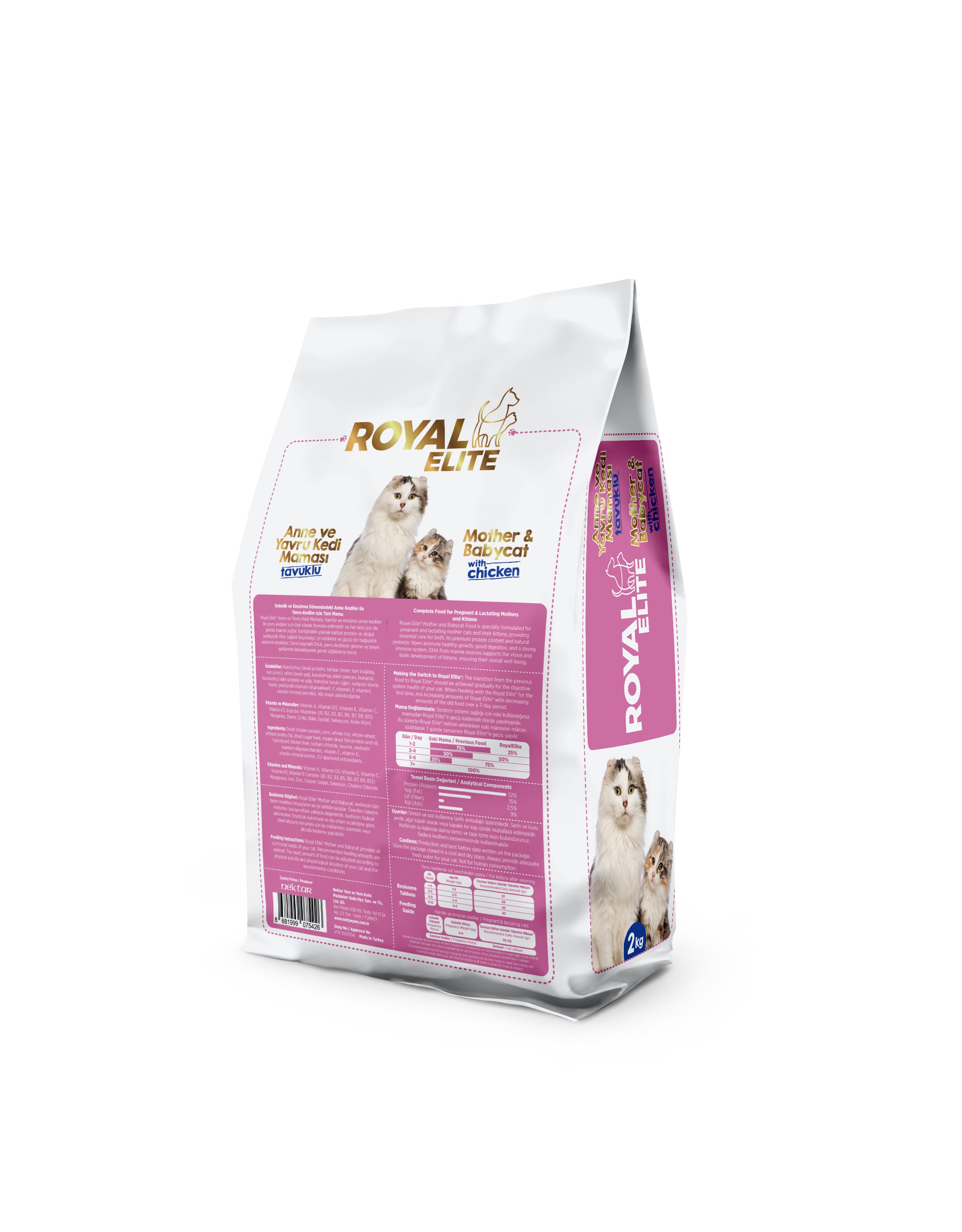 Royal Elite Tavuklu Anne ve Yavru Kedi Maması 2 Kg