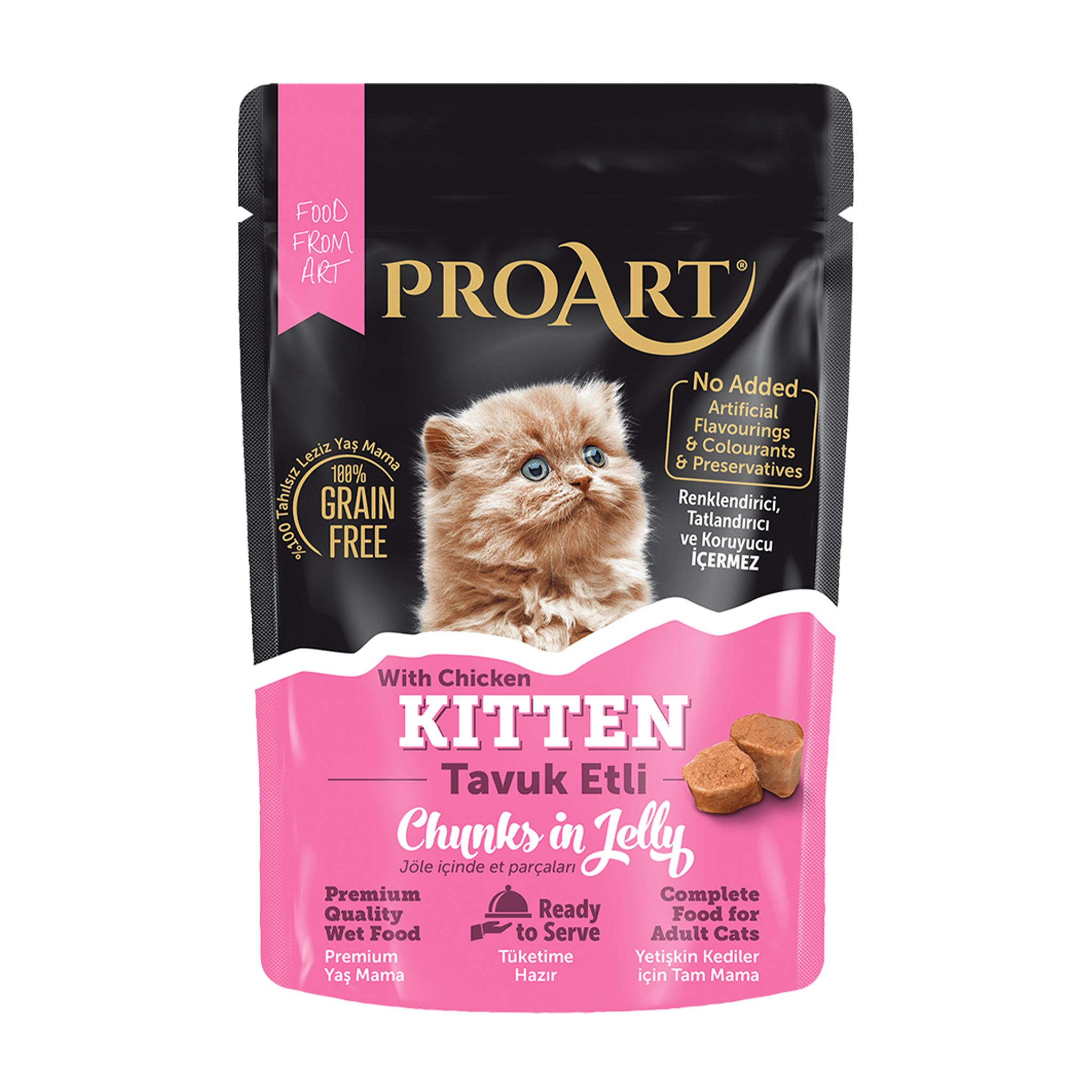 Proart Jöleli Tavuk Etli Yavru Kedi Poşet Maması 85 Gr
