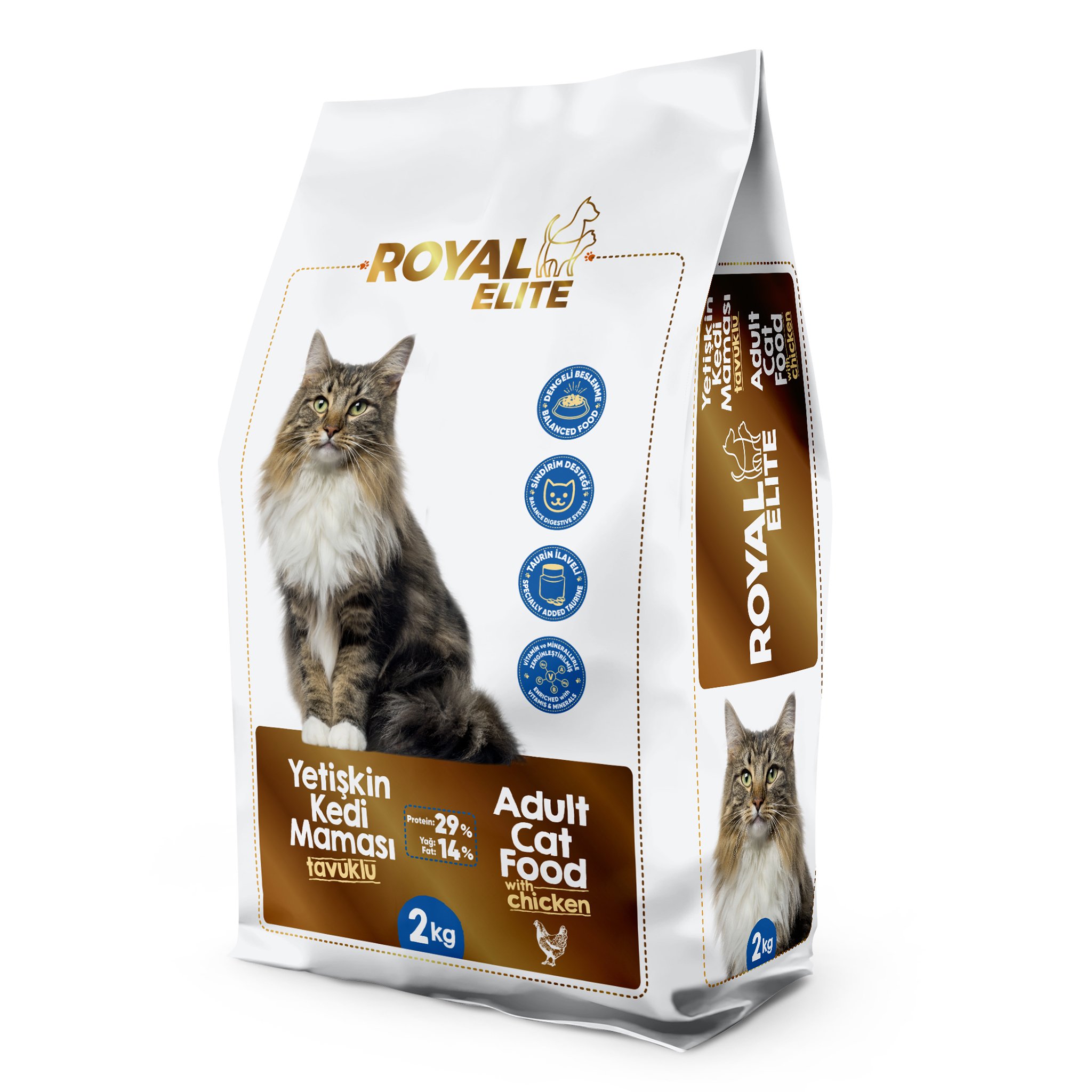 ROYAL ELİTE TAVUKLU YETİŞKİN KEDİ MAMASI 2 KG