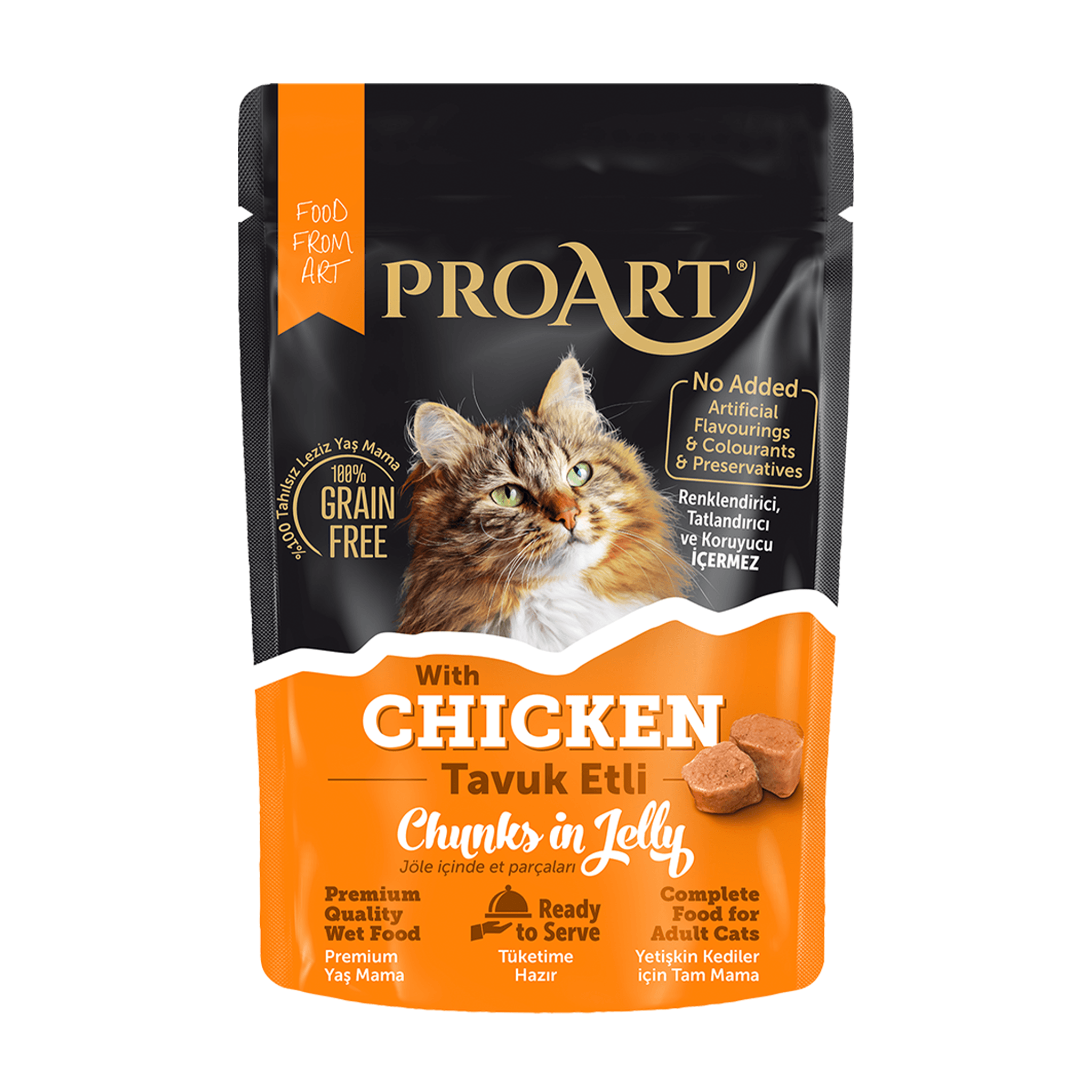 Proart Jöleli Tavuk Etli Yetişkin Kedi Poşet Maması 85 Gr