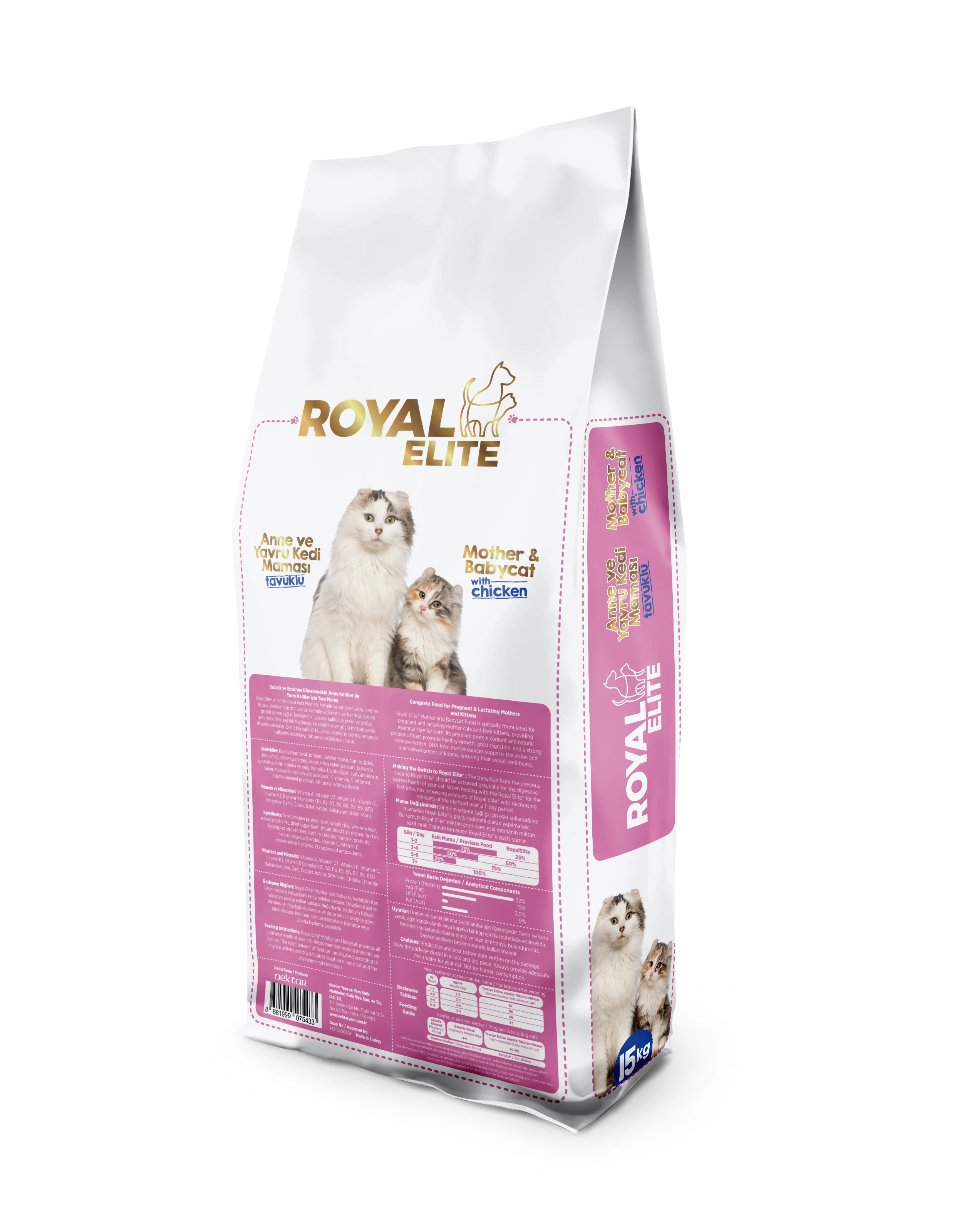 Royal Elite Tavuklu Anne ve Yavru Kedi Maması 15 Kg