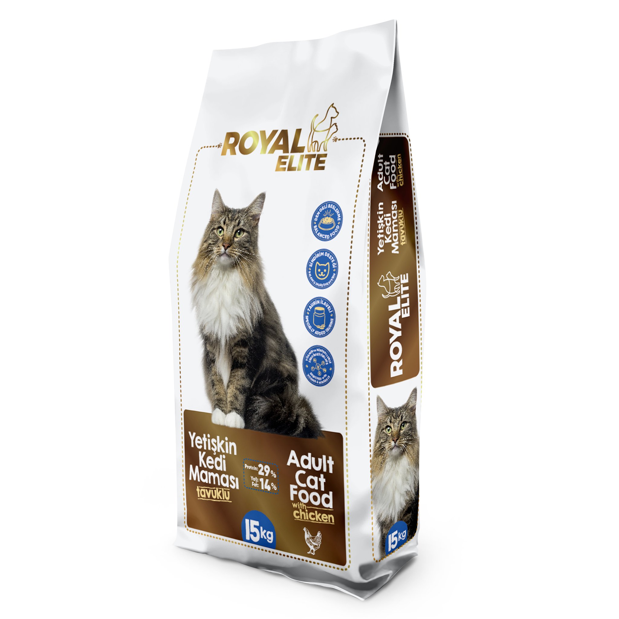 ROYAL ELİTE TAVUKLU YETİŞKİN KEDİ MAMASI 15 KG