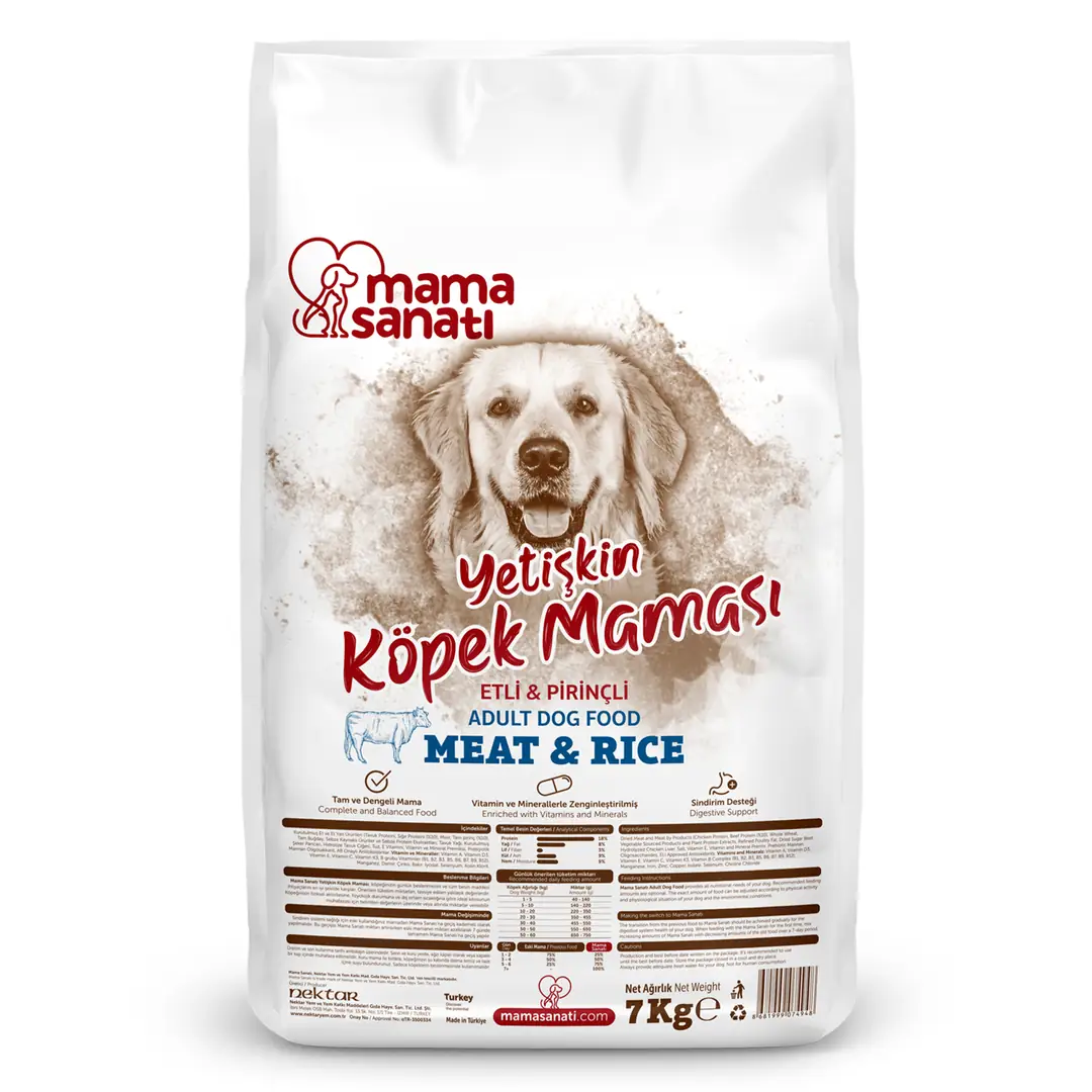 mamaさま専用ページ( ᵕᴗᵕ ) Mama SanatıMAMA SANATI ETLİ PİRİNÇLİ YETİŞKİN KÖPEK MAMASI 7 KG