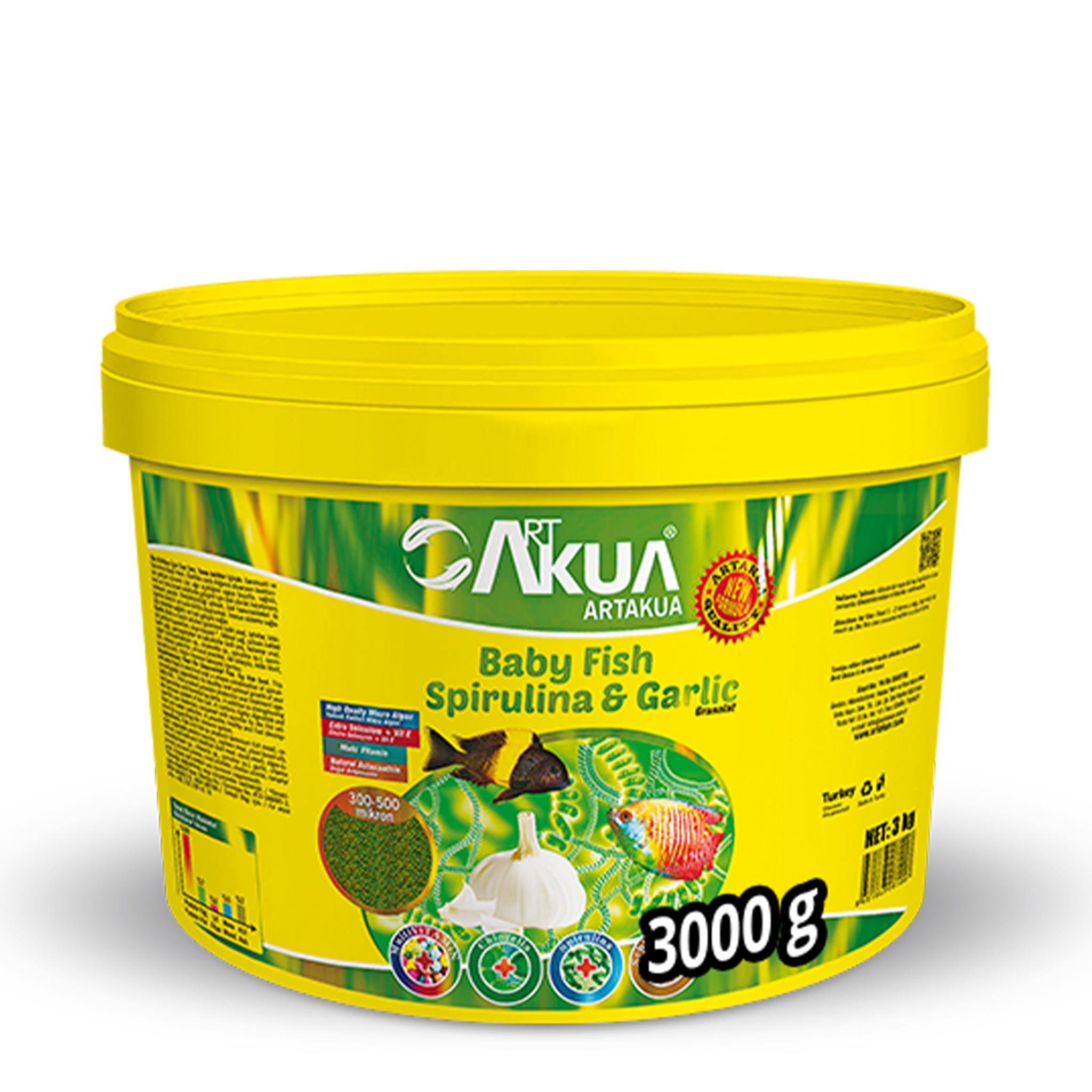 BABY FISH SPIRULINA GARLIC 3 KG