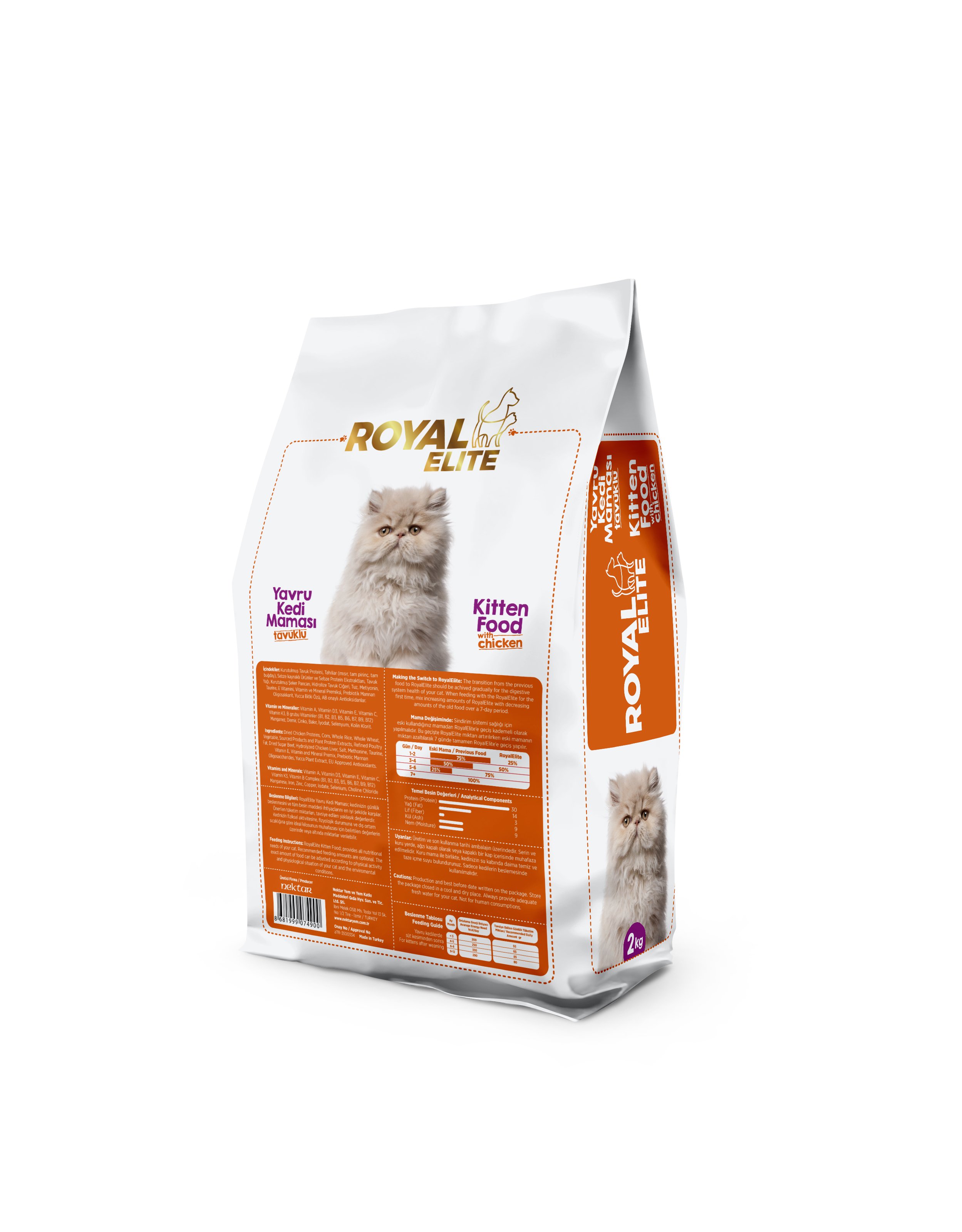 Royal Elite Tavuklu Yavru Kedi Maması 2 Kg