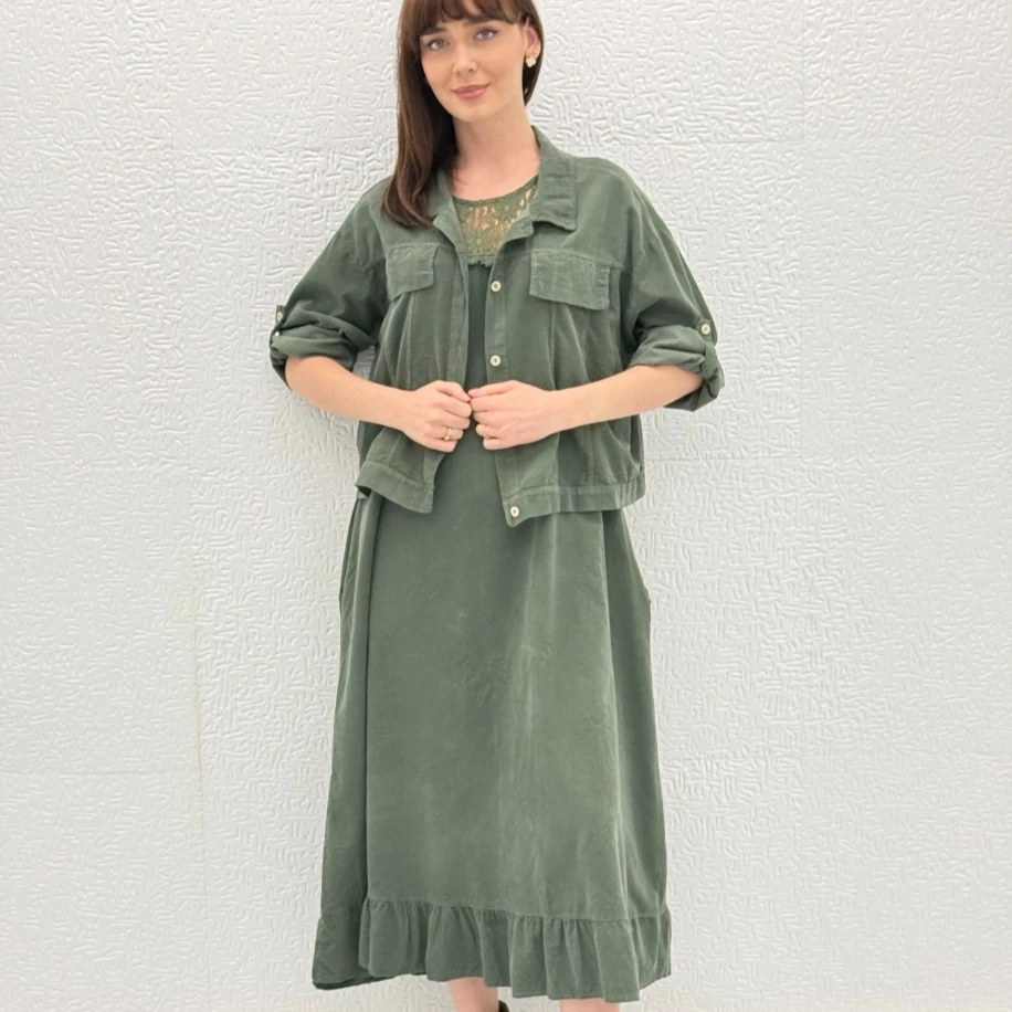 İTHAL KADİFE ELBİSE CEKET TAKIM