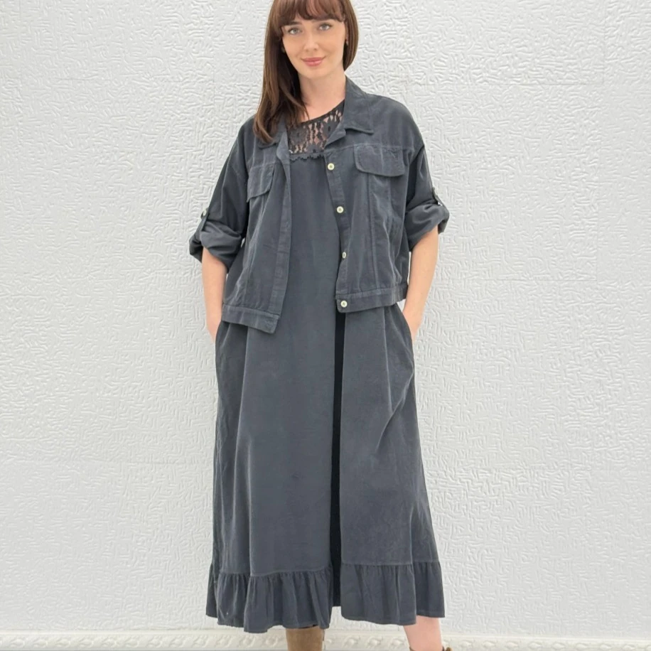 İTHAL KADİFE ELBİSE CEKET TAKIM