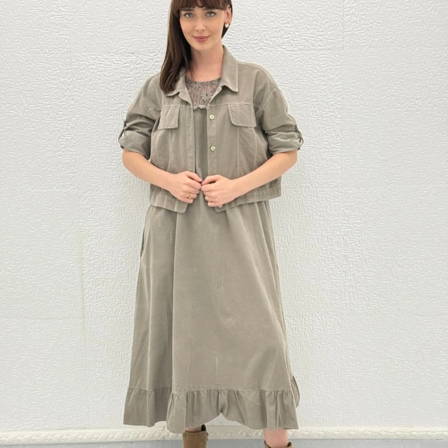 İTHAL KADİFE ELBİSE CEKET TAKIM