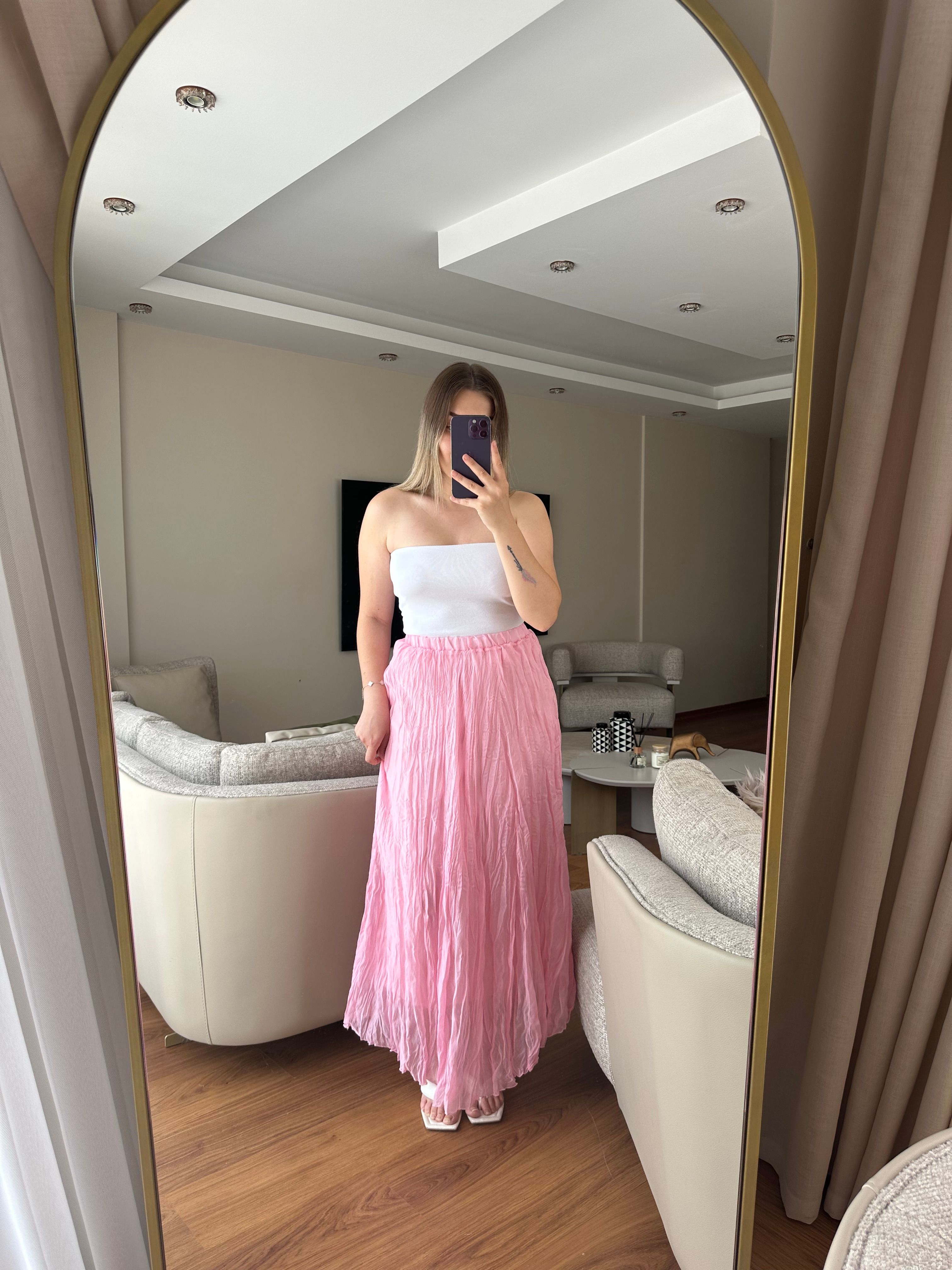 Marka model kırışık etek 