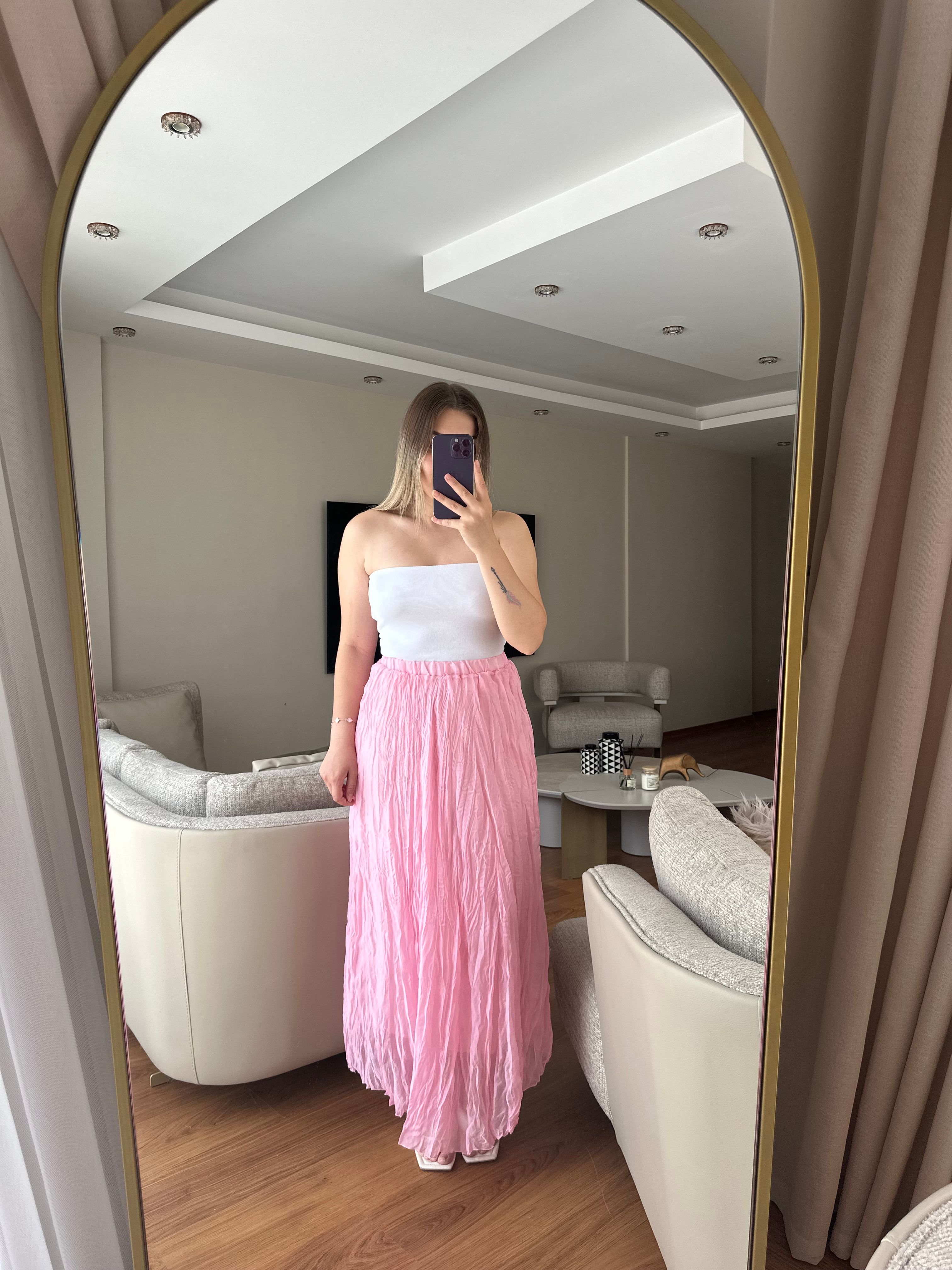 Marka model kırışık etek 