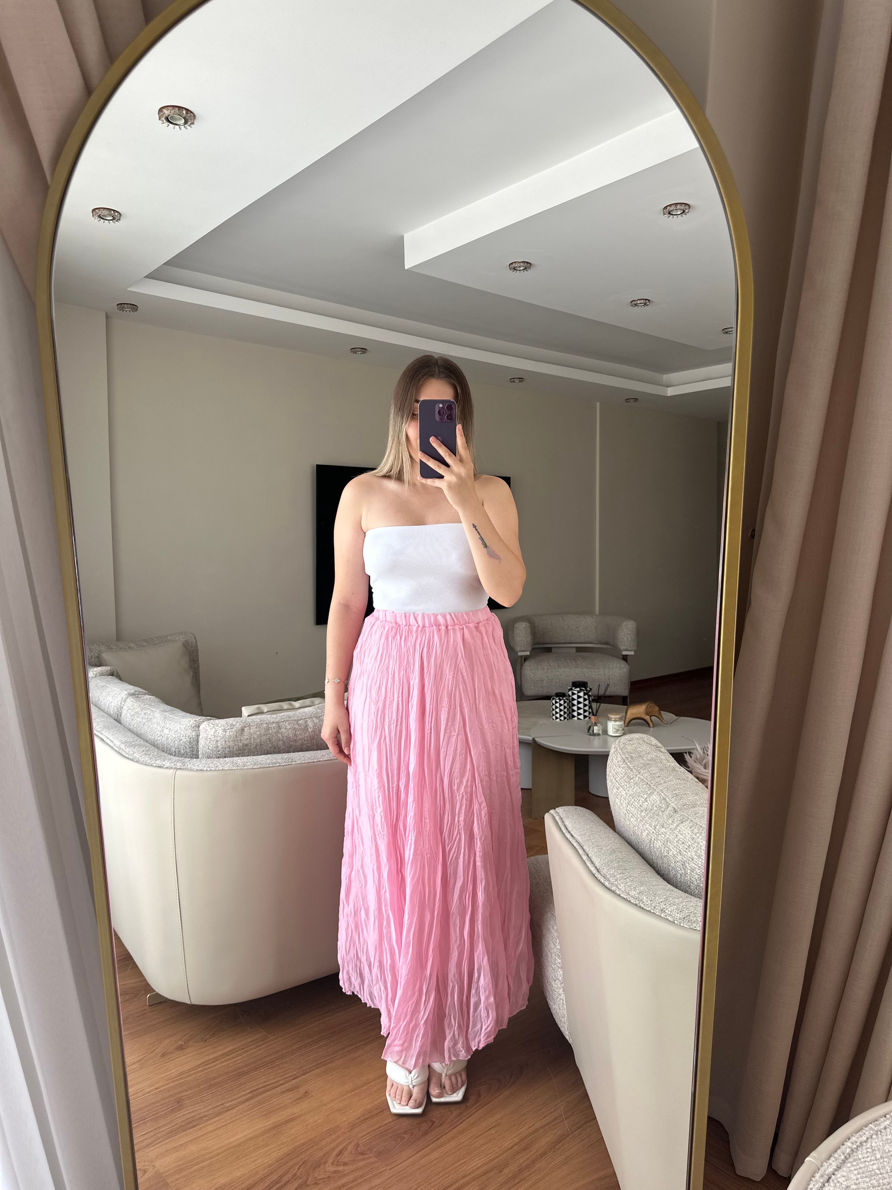 Marka model kırışık etek 