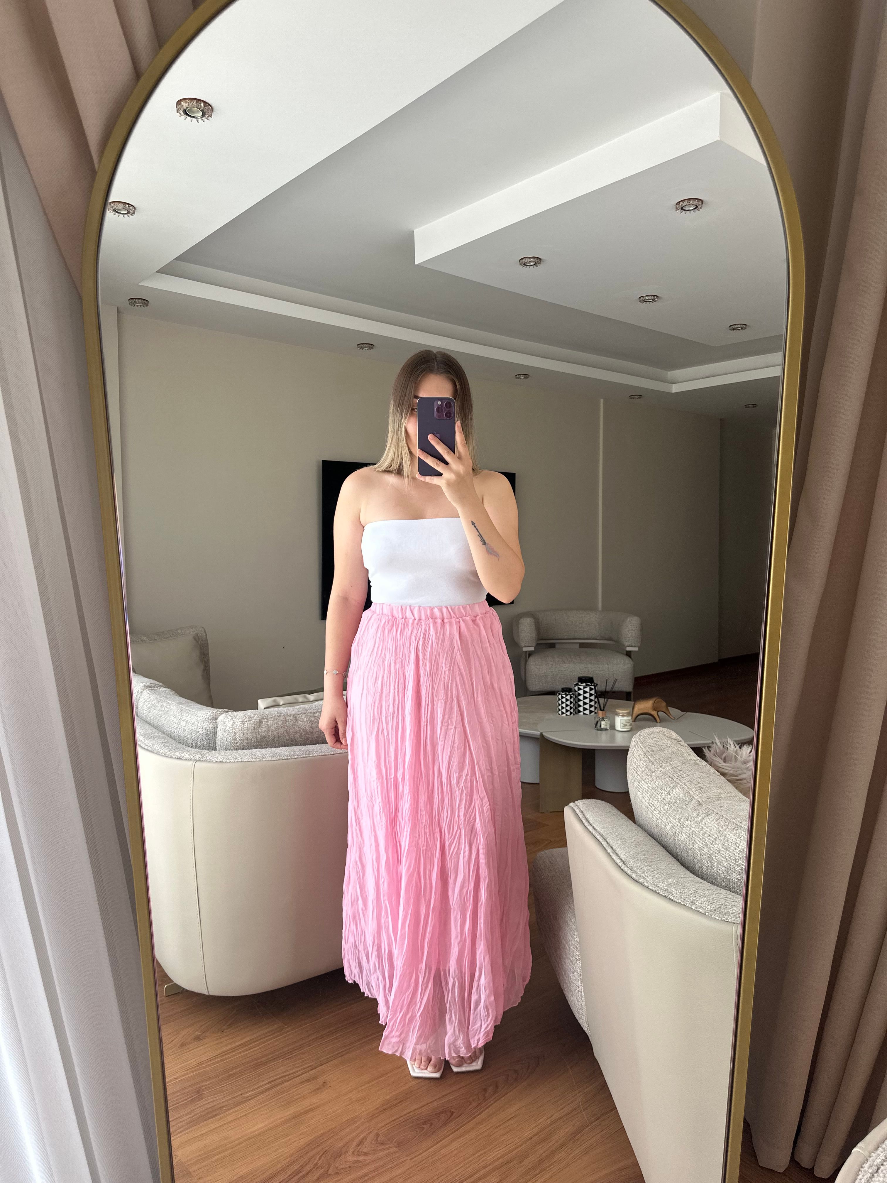 Marka model kırışık etek 