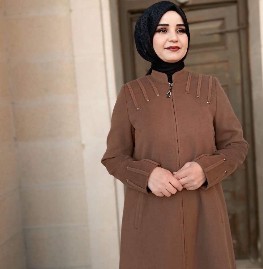 Asel Kahverengi  Kaşe Manto