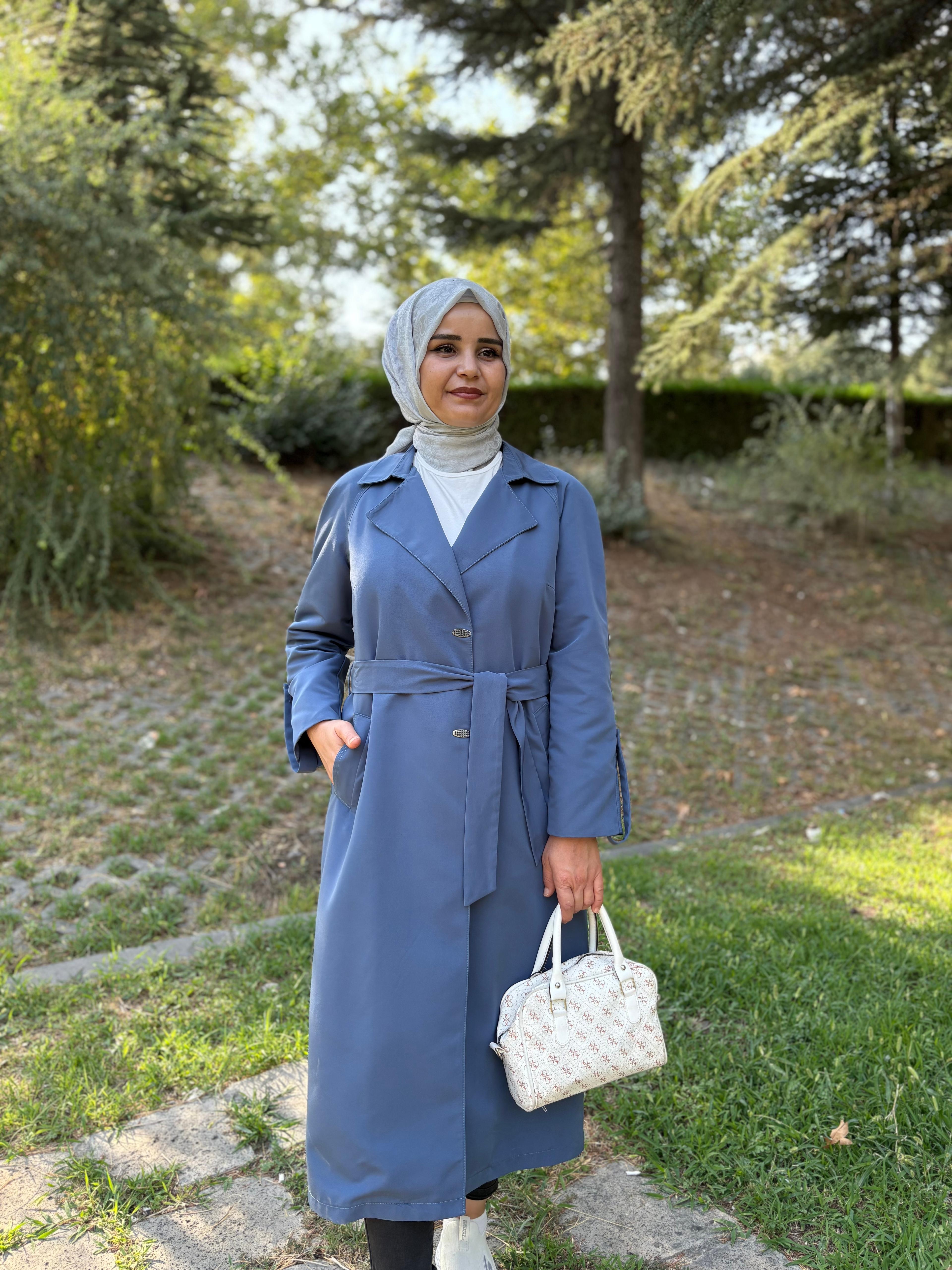 Ayda İndigo Trençkot