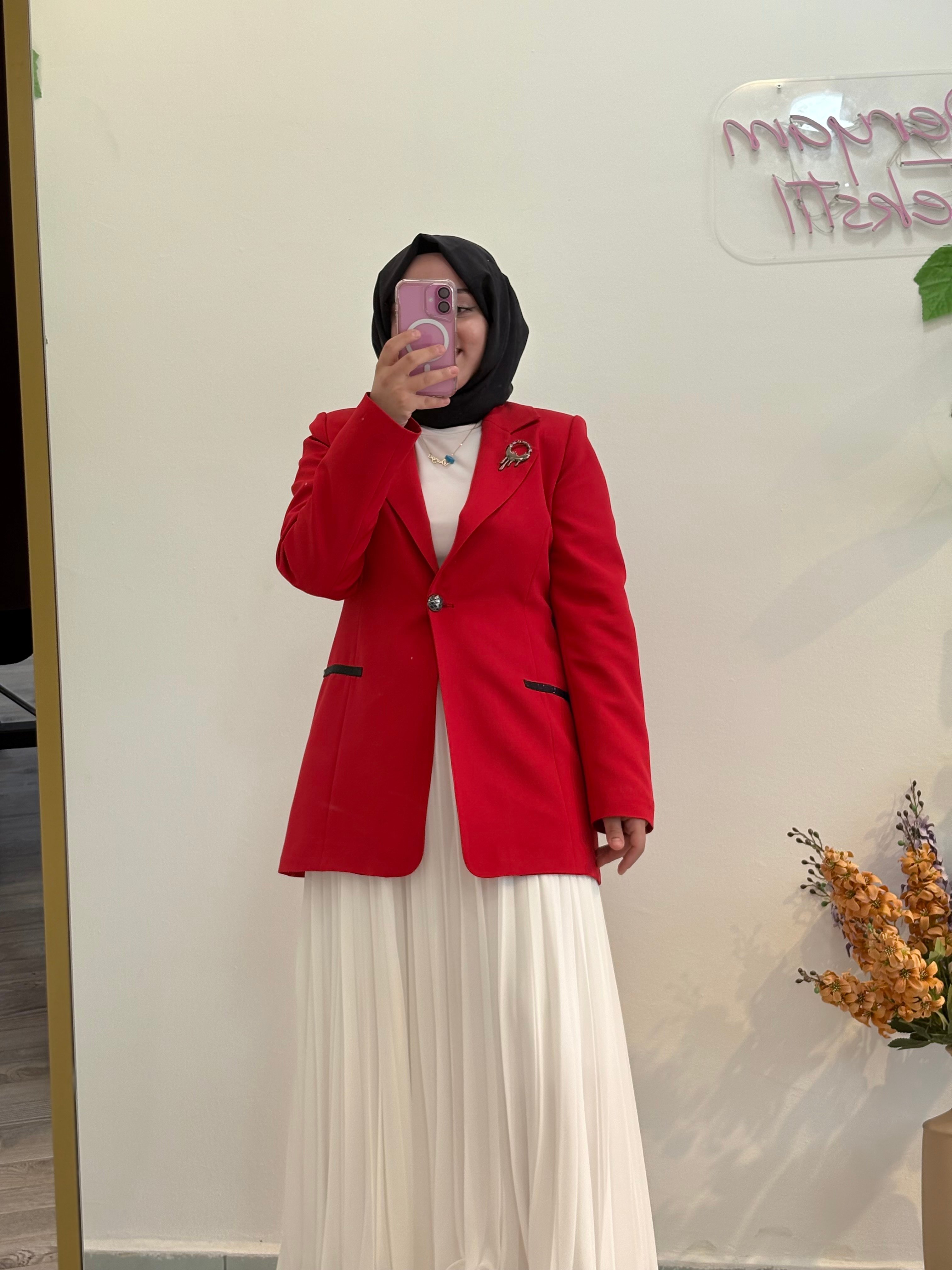 Hüma Kırmızı  Ceket