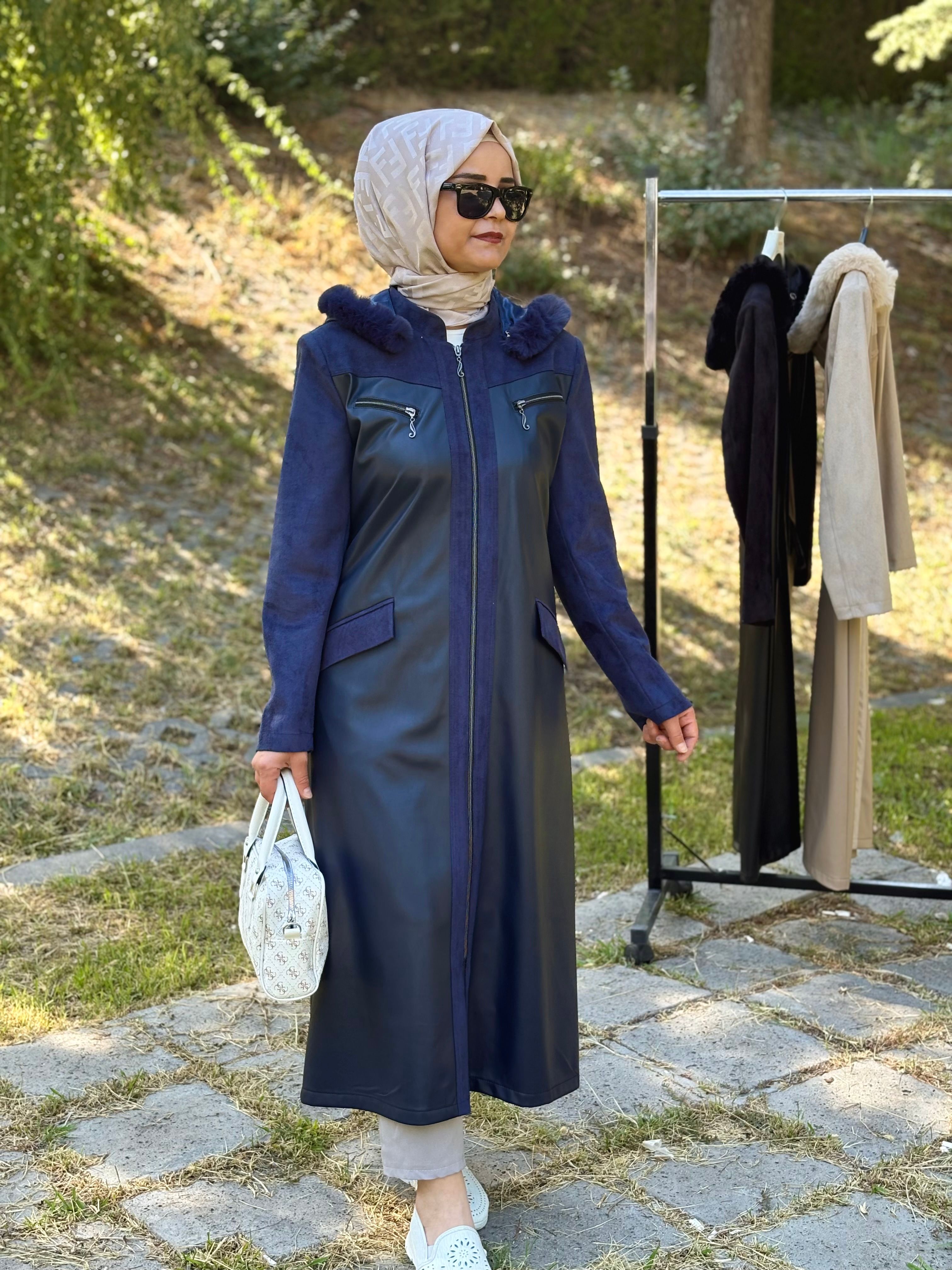 Deri Lacivert Kaban