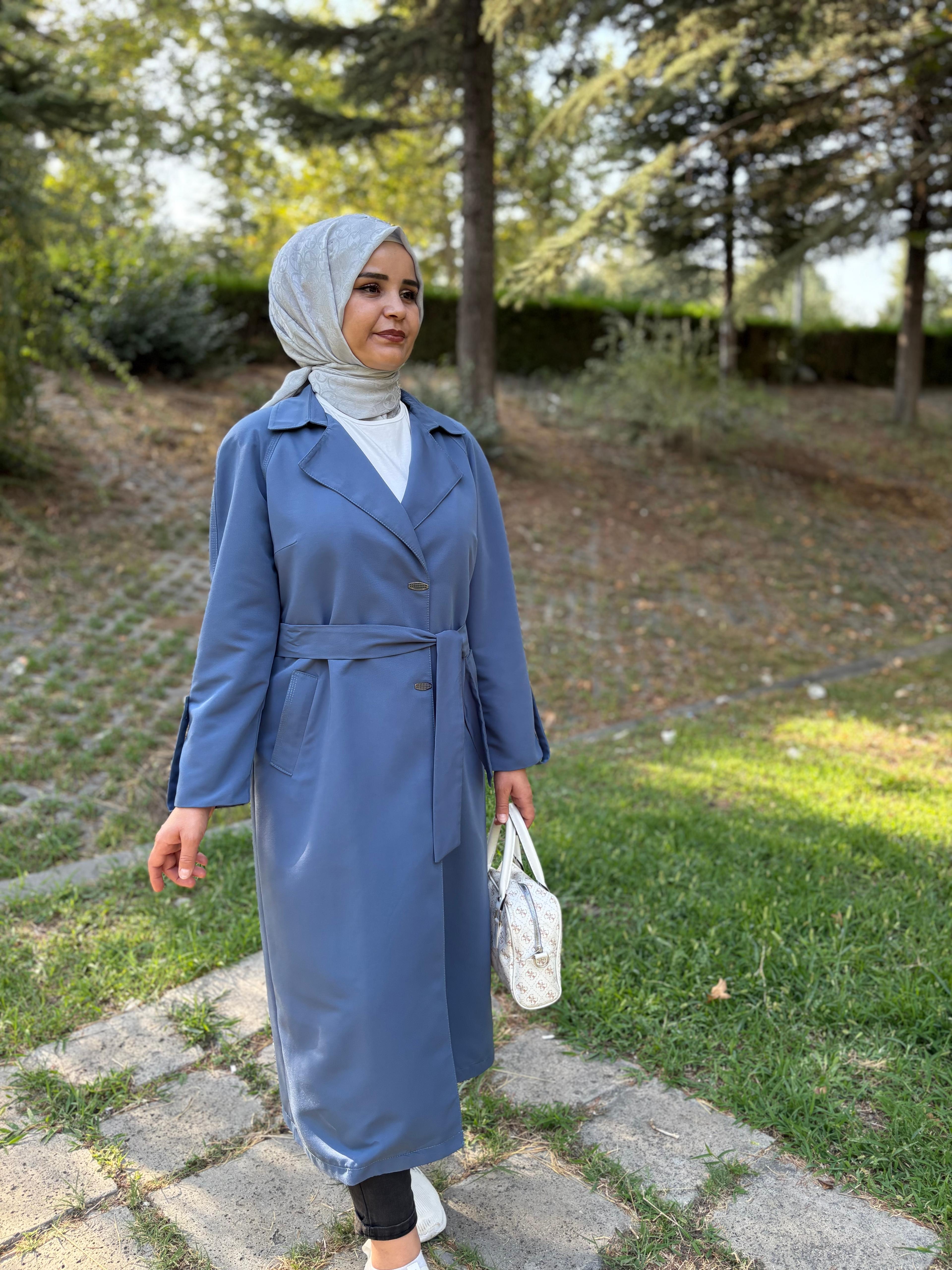 Ayda İndigo Trençkot