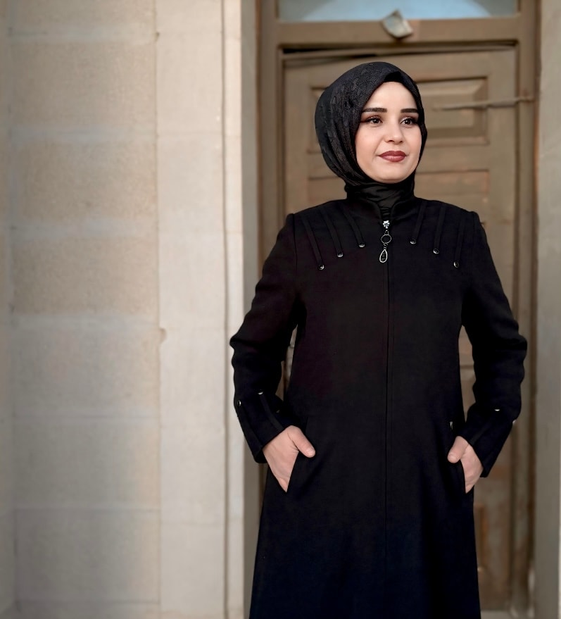 Asel Kaşe Siyah Manto