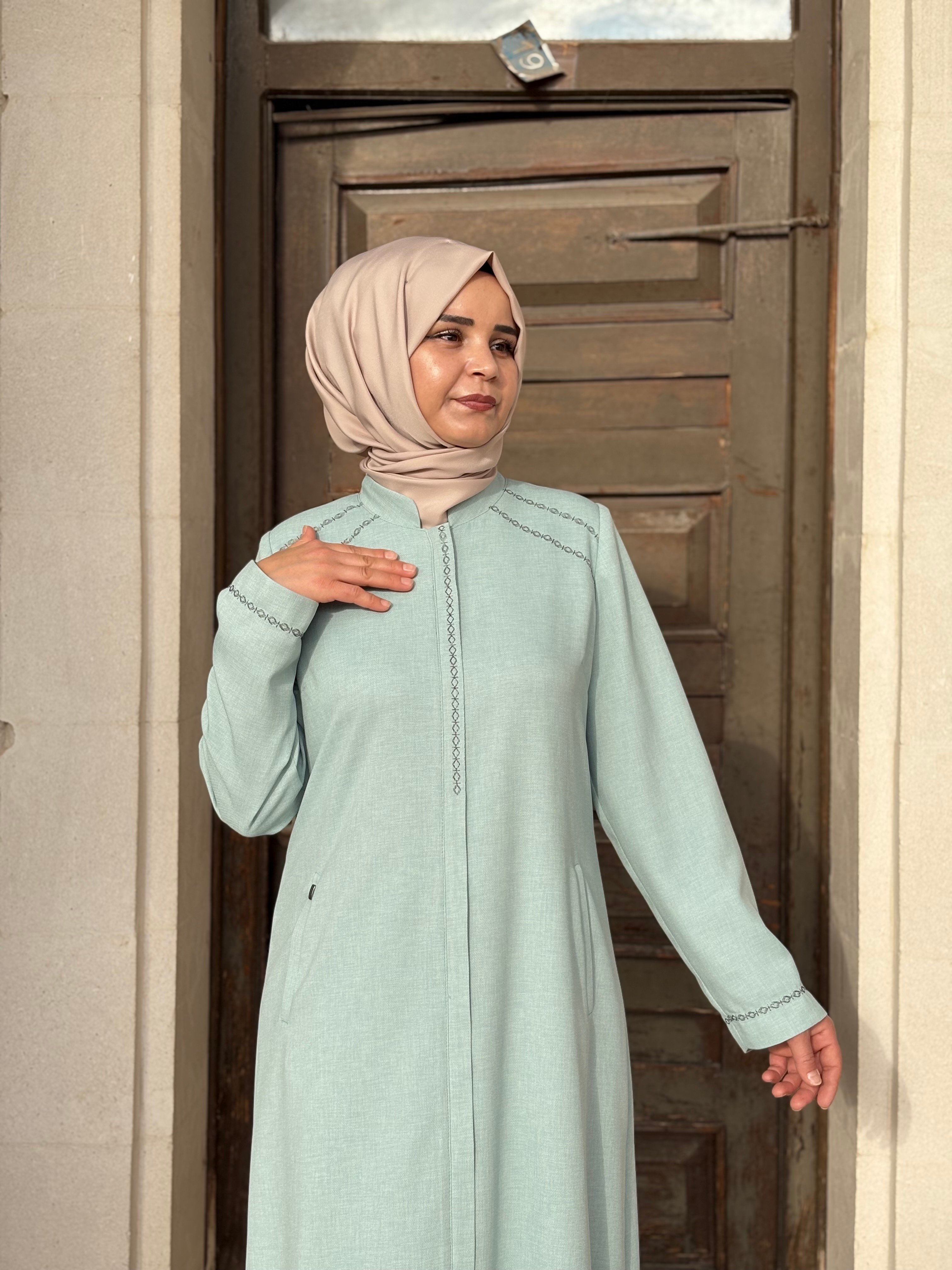 Karmen Mint Yeşili Pardesü