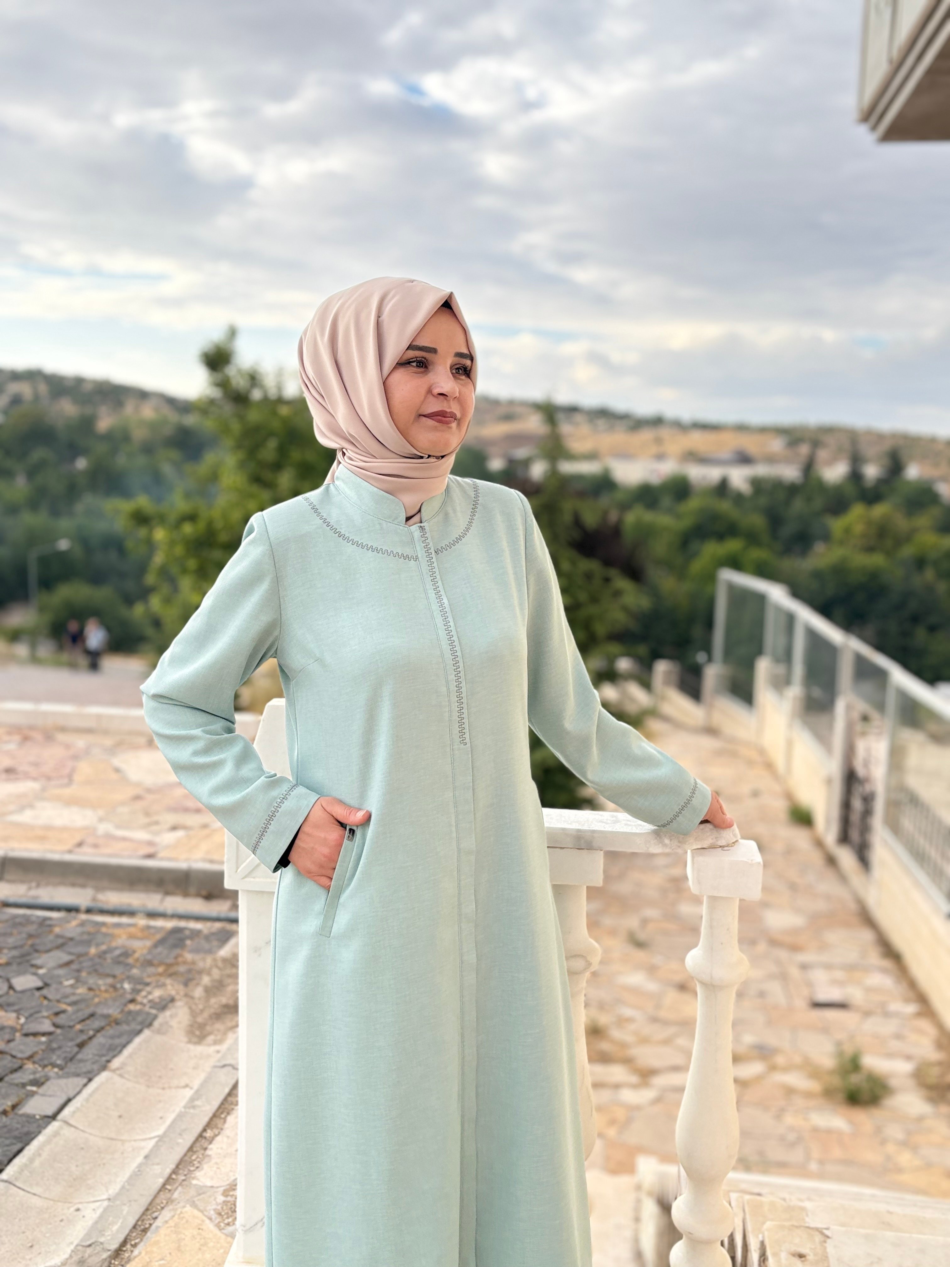 Elvan Mint Yeşili Pardesü