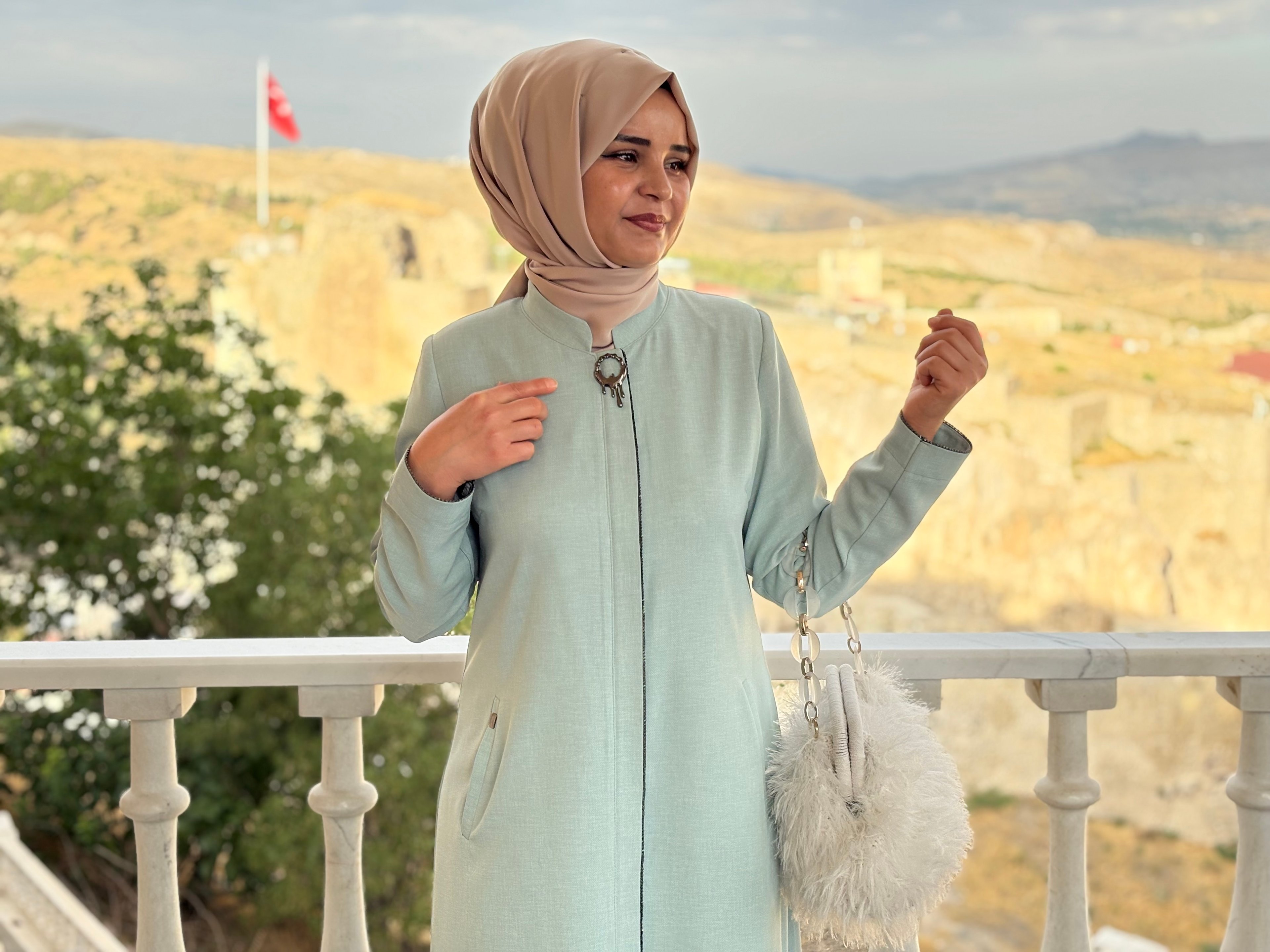 Tuba Mint Yeşili Pardesü