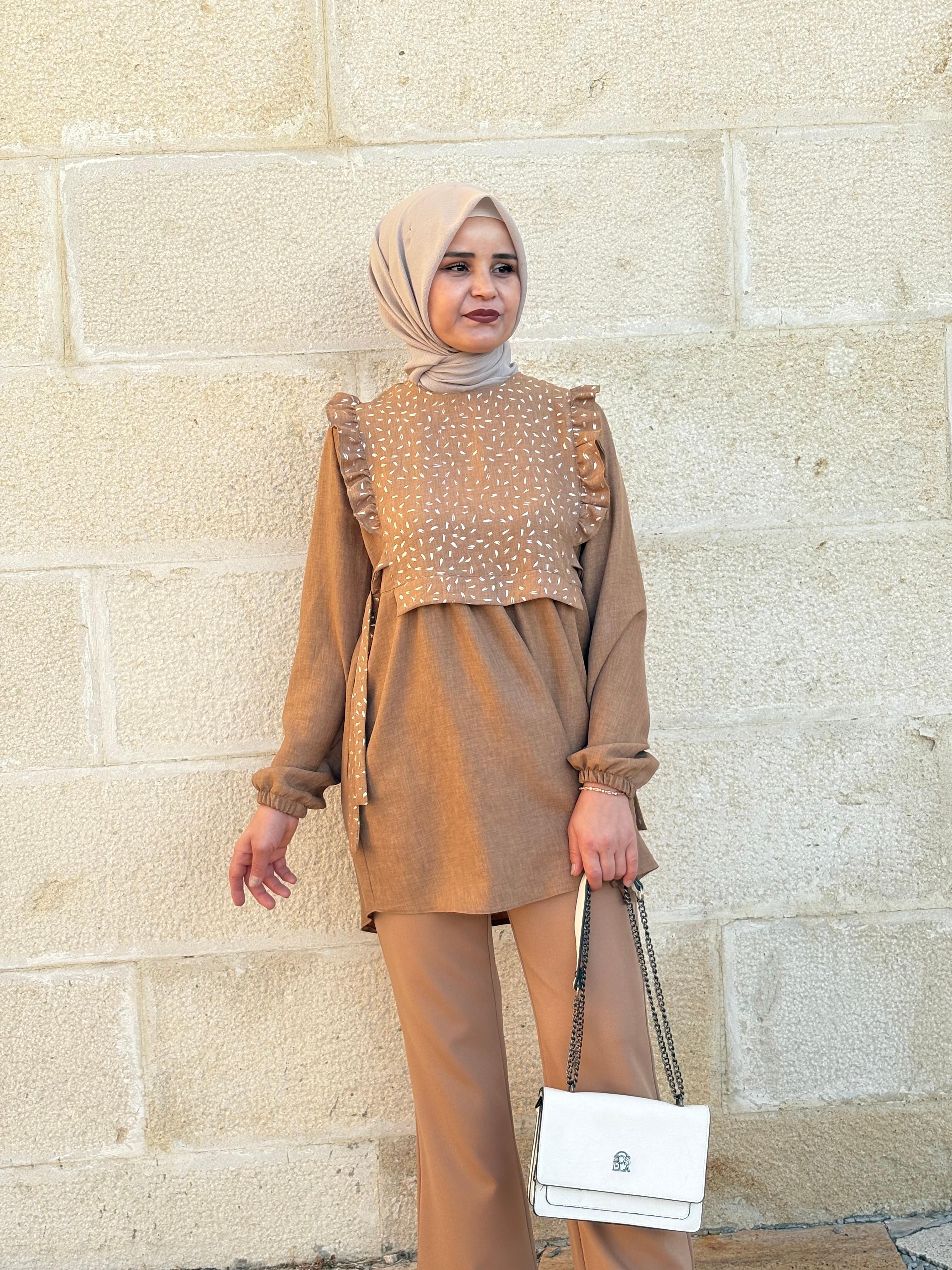Kemerli Taba Tunik Takım