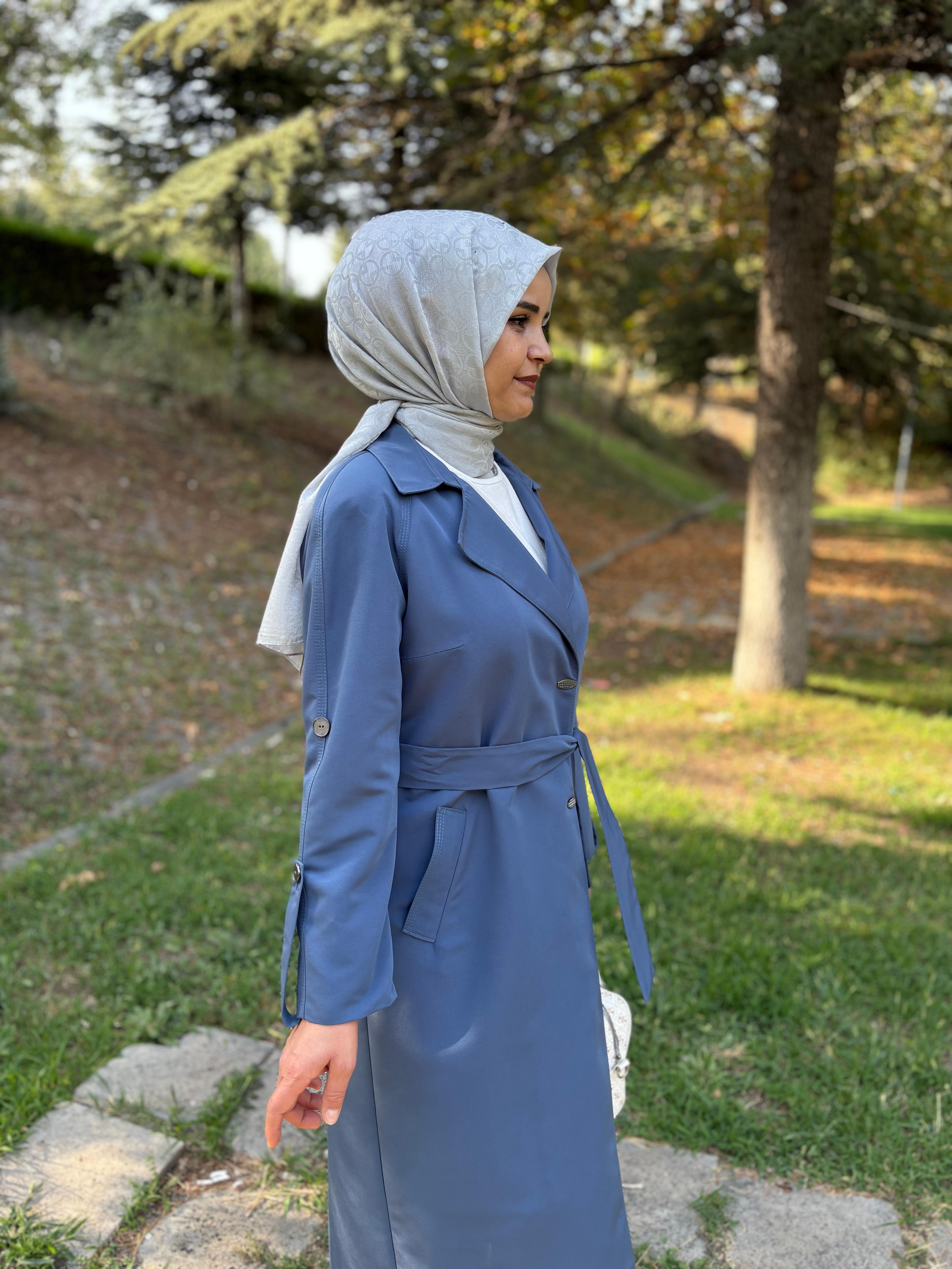 Ayda İndigo Trençkot