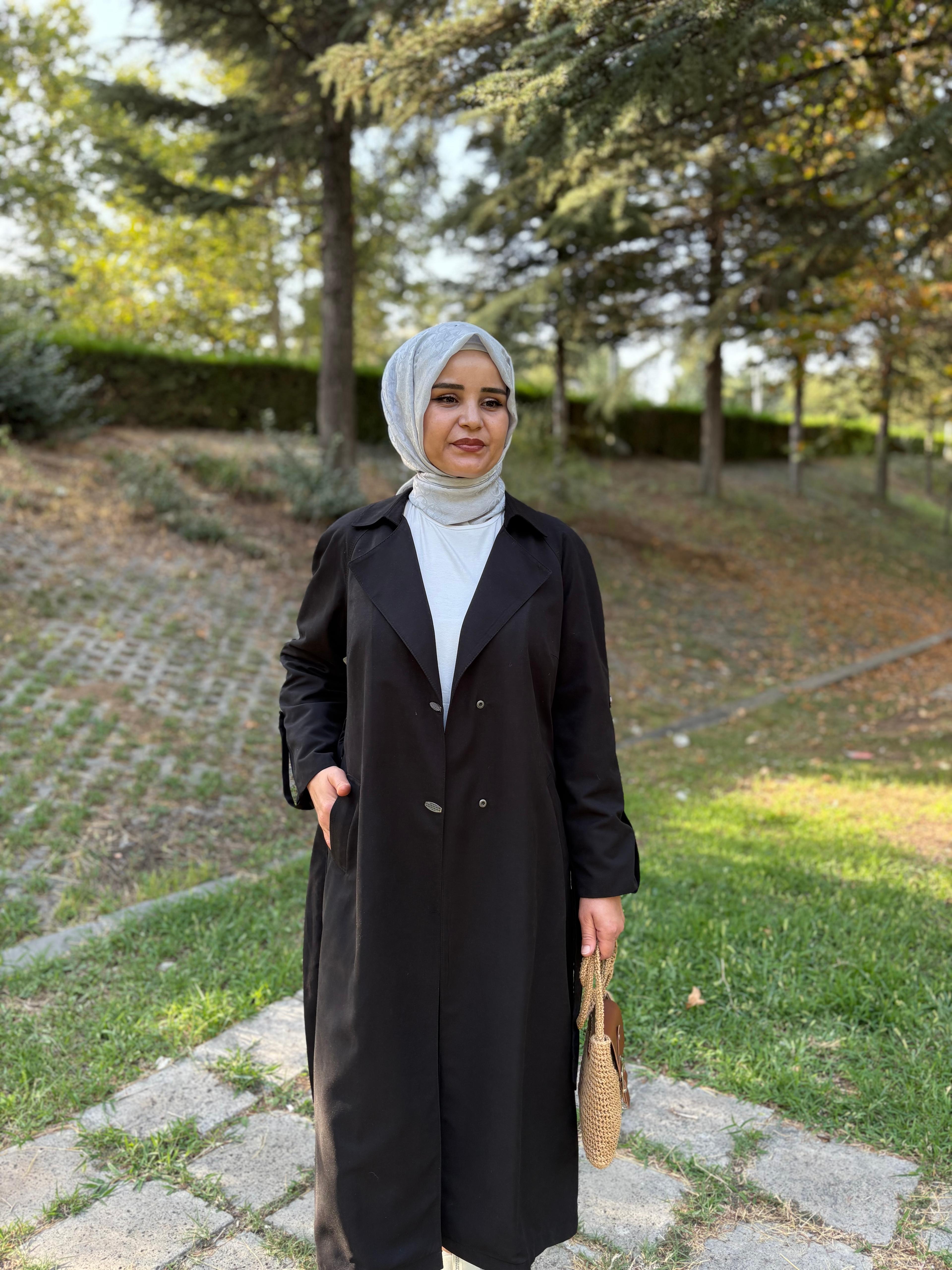 Ayda Siyah Trençkot