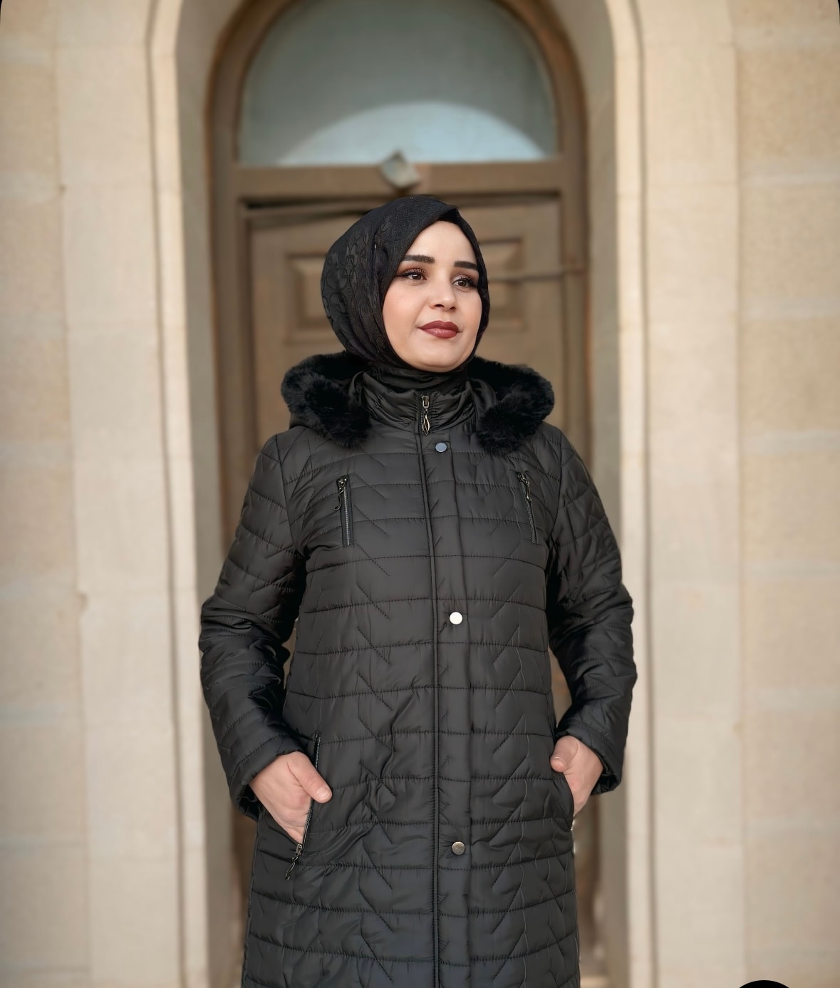 Sente Siyah Şişme Mont