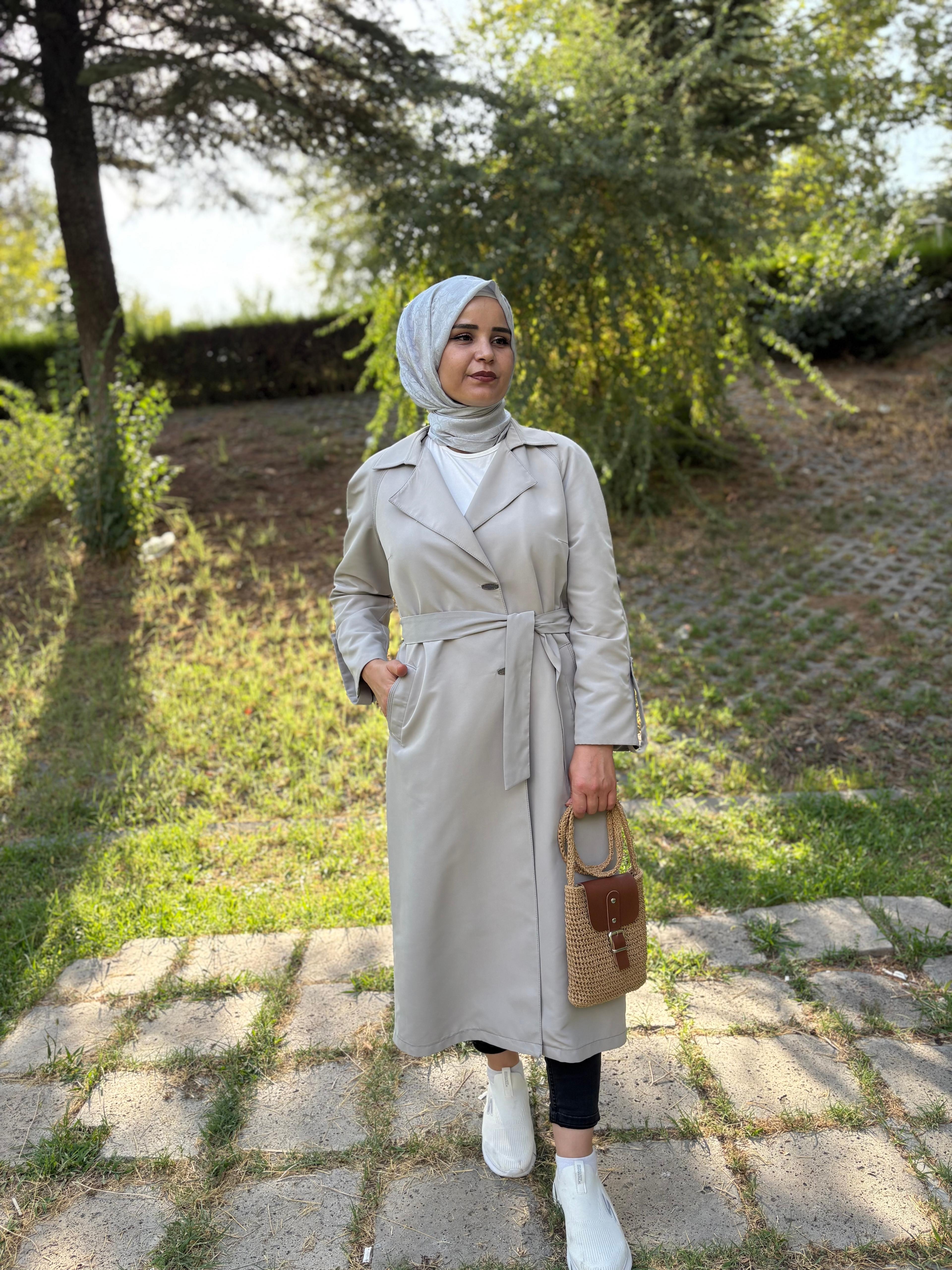 Ayda Taş Rengi Trençkot