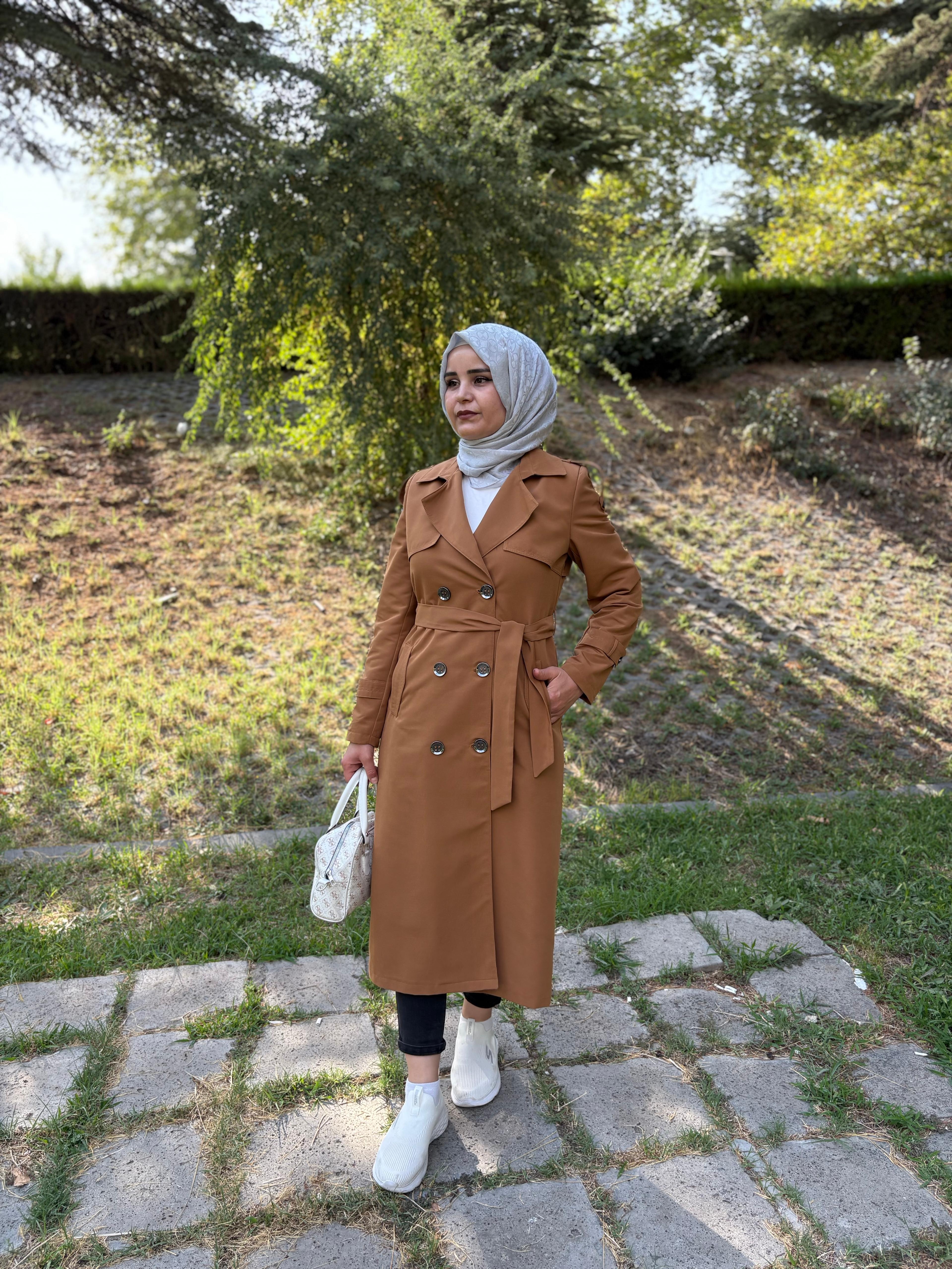 Hardal Sarısı Trençkot