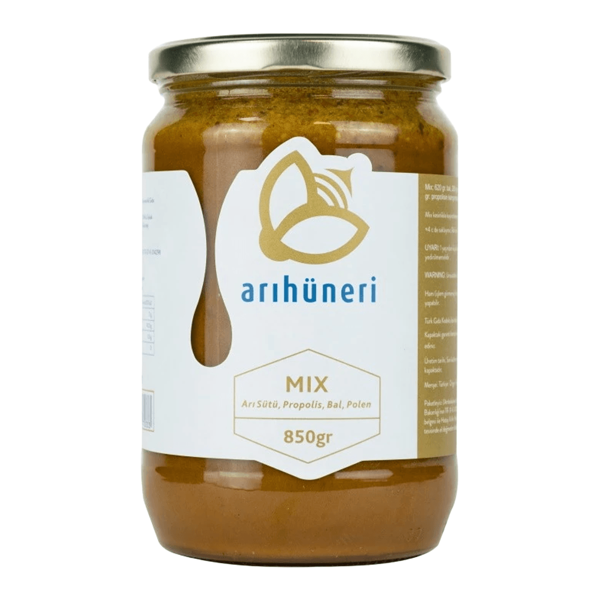 Arı Hüneri Mix 850 Gram (Bal, Polen, Arı sütü ve Propolis Karışımı)