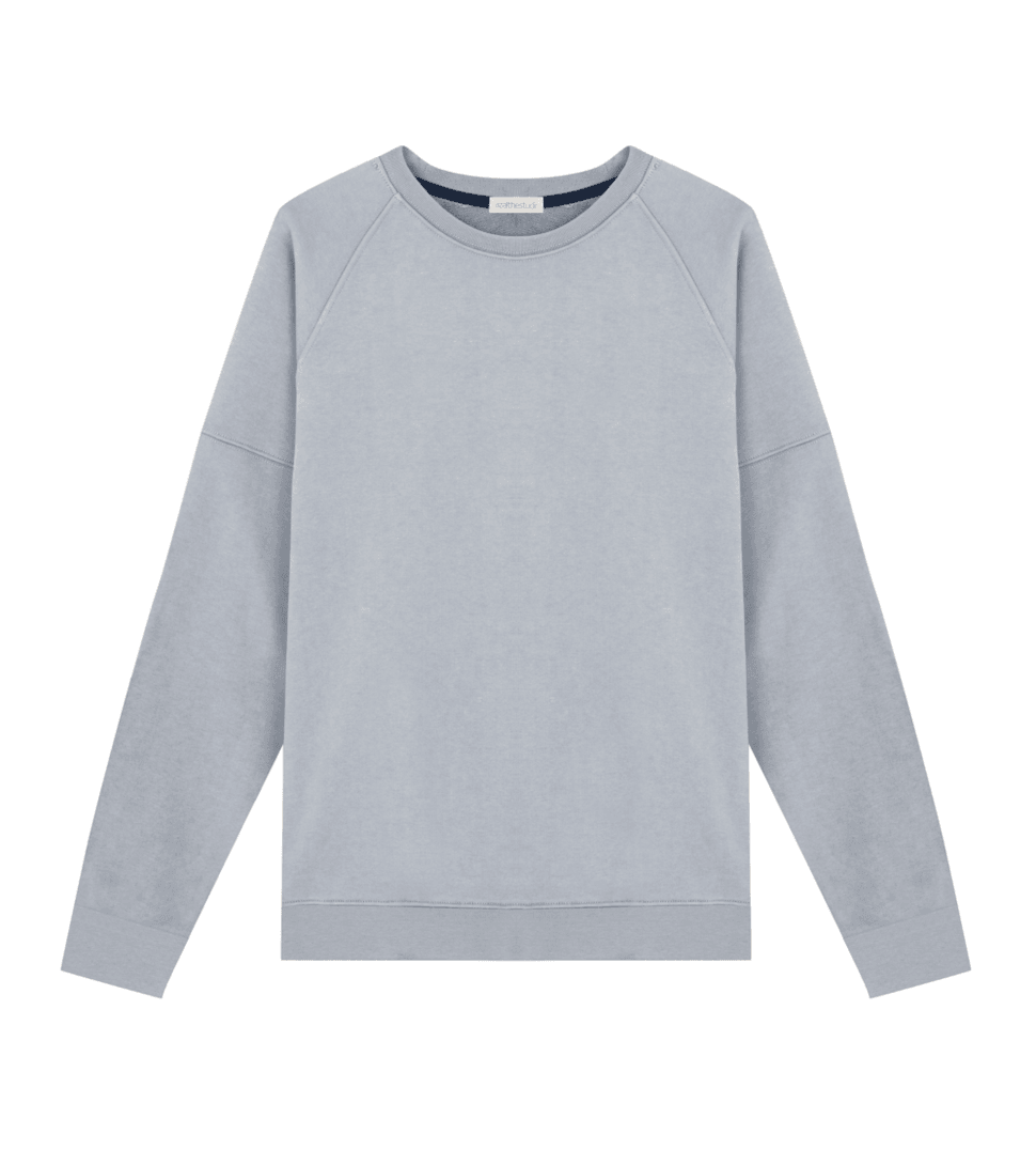 Kadın Oversized Sweatshirt Gri %100Pamuk