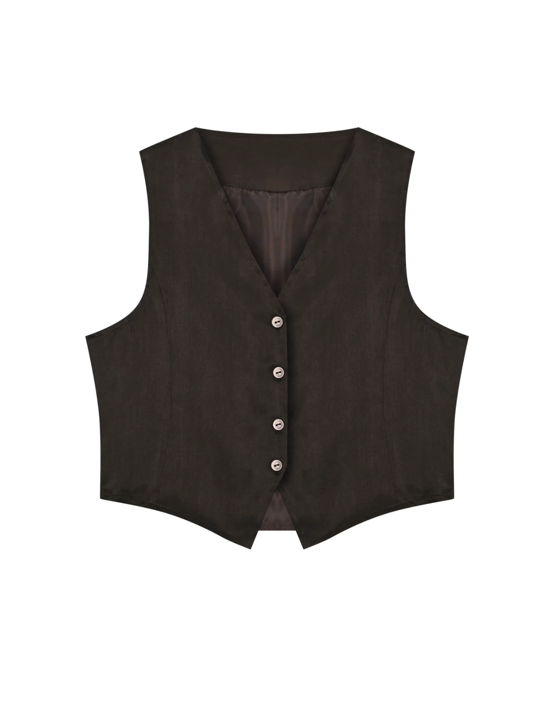 Cupro Yelek - Kahverengi