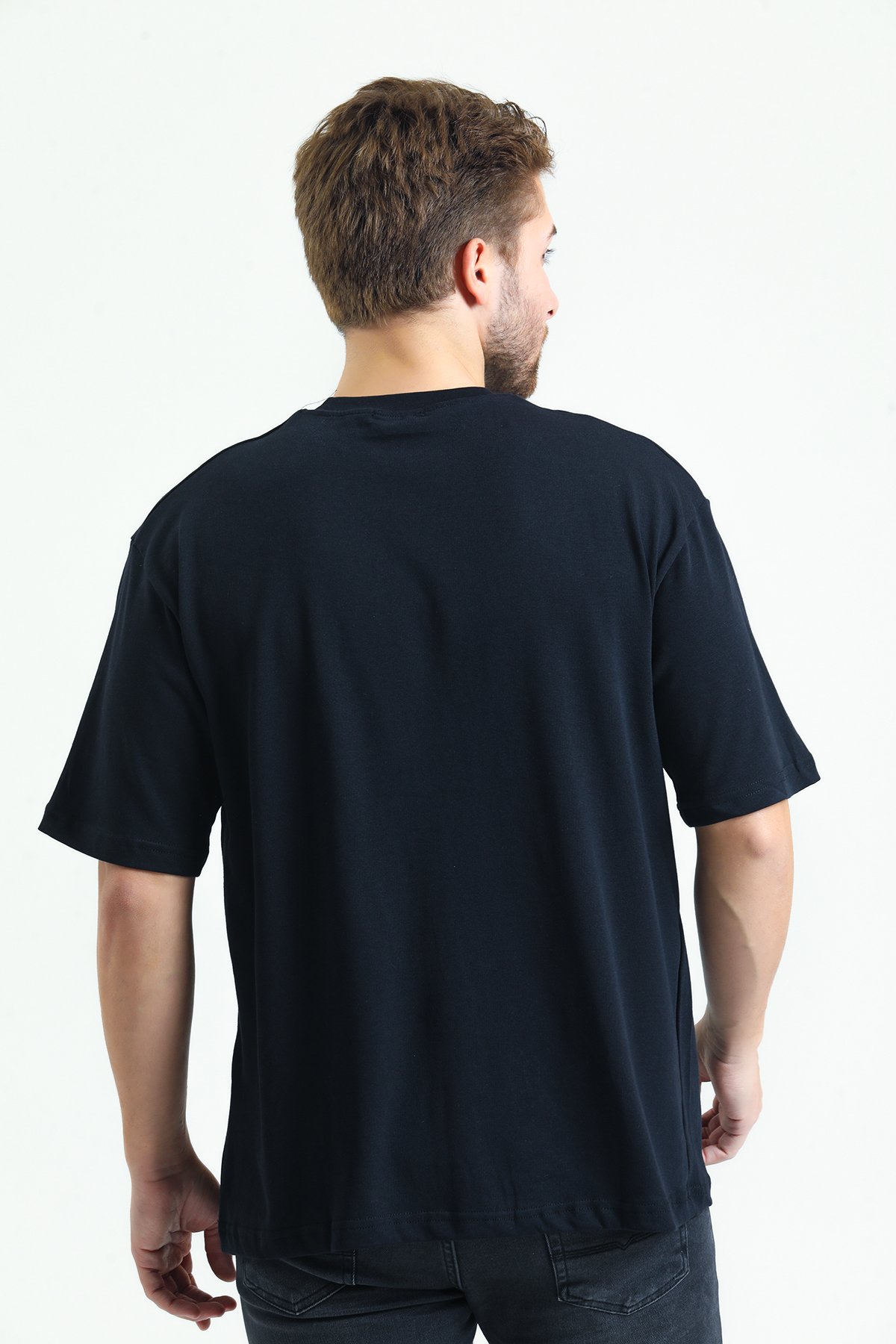 Erkek Basic T-Shirt Black 100 % Pamuk
