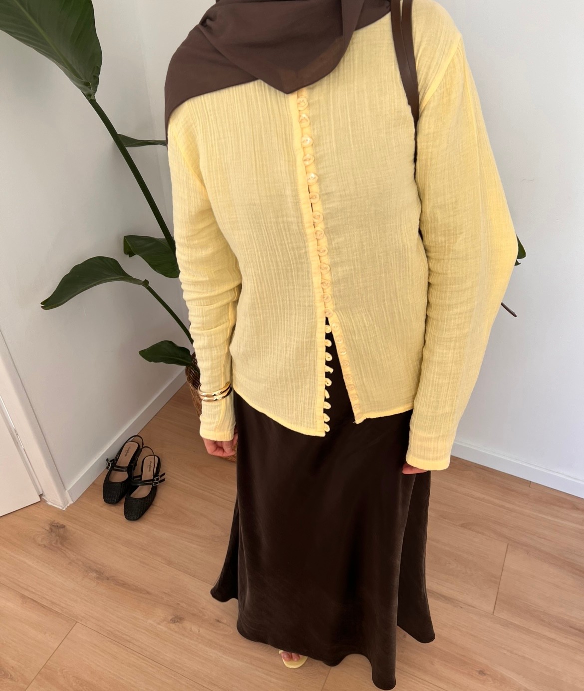 Sari Müslin Gömlek