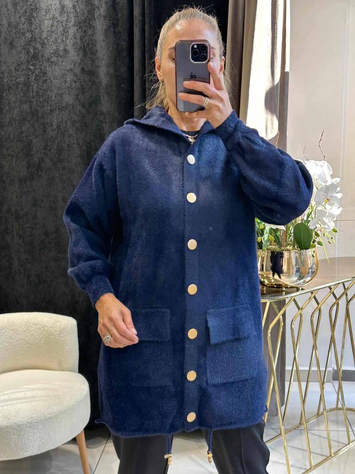 KILL İPLİK GOLD METAL DÜĞME DETAYLI HIRKA  - LACI