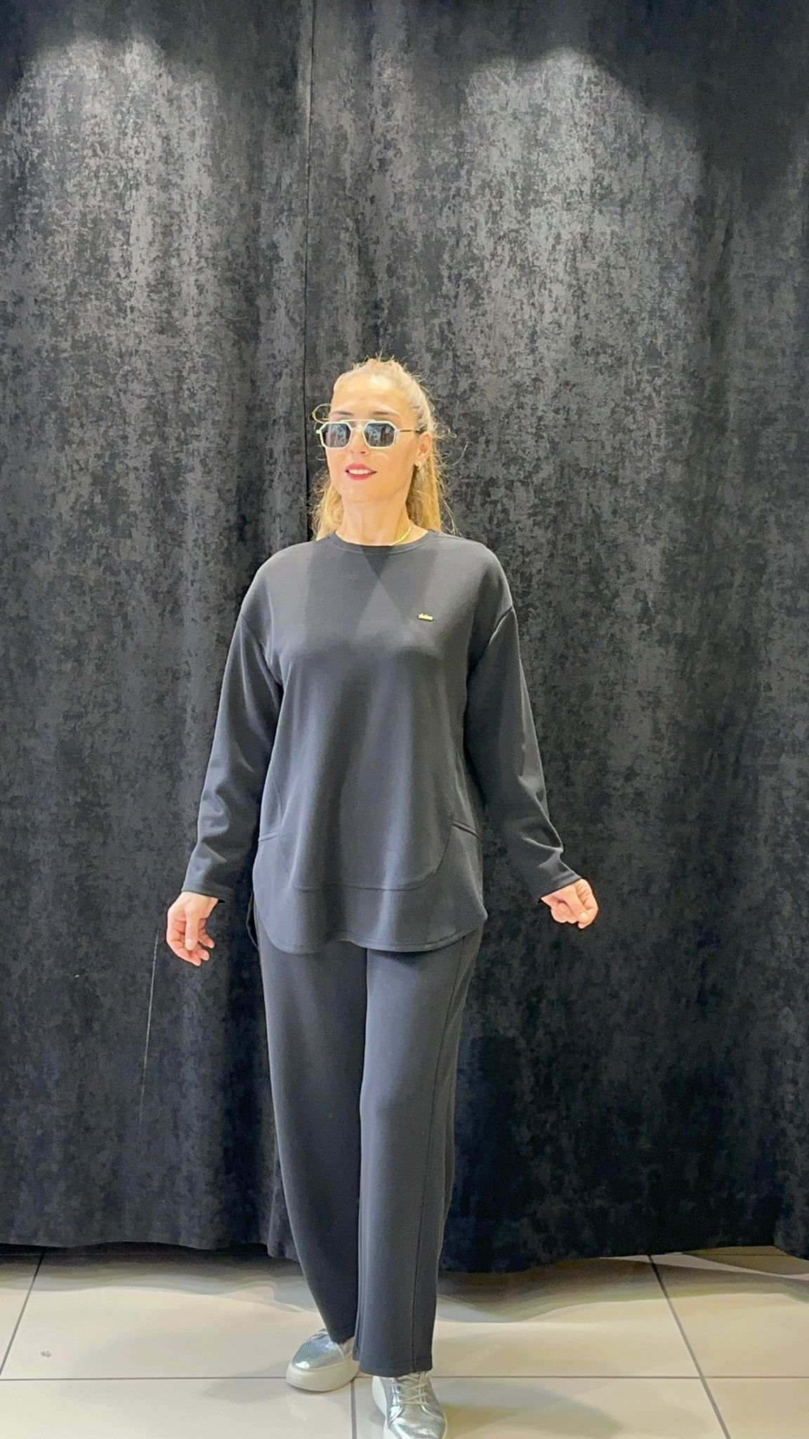 OYSHOO TAKIM PANTOLON BELİ LASTİKLİ VE CEPLİ  - SİYAH