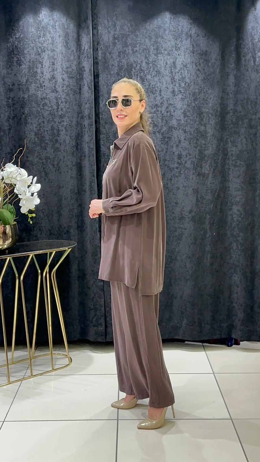 TENSEL QUPRA TAKIM BAMBIR KAPLI PANTOLONLU