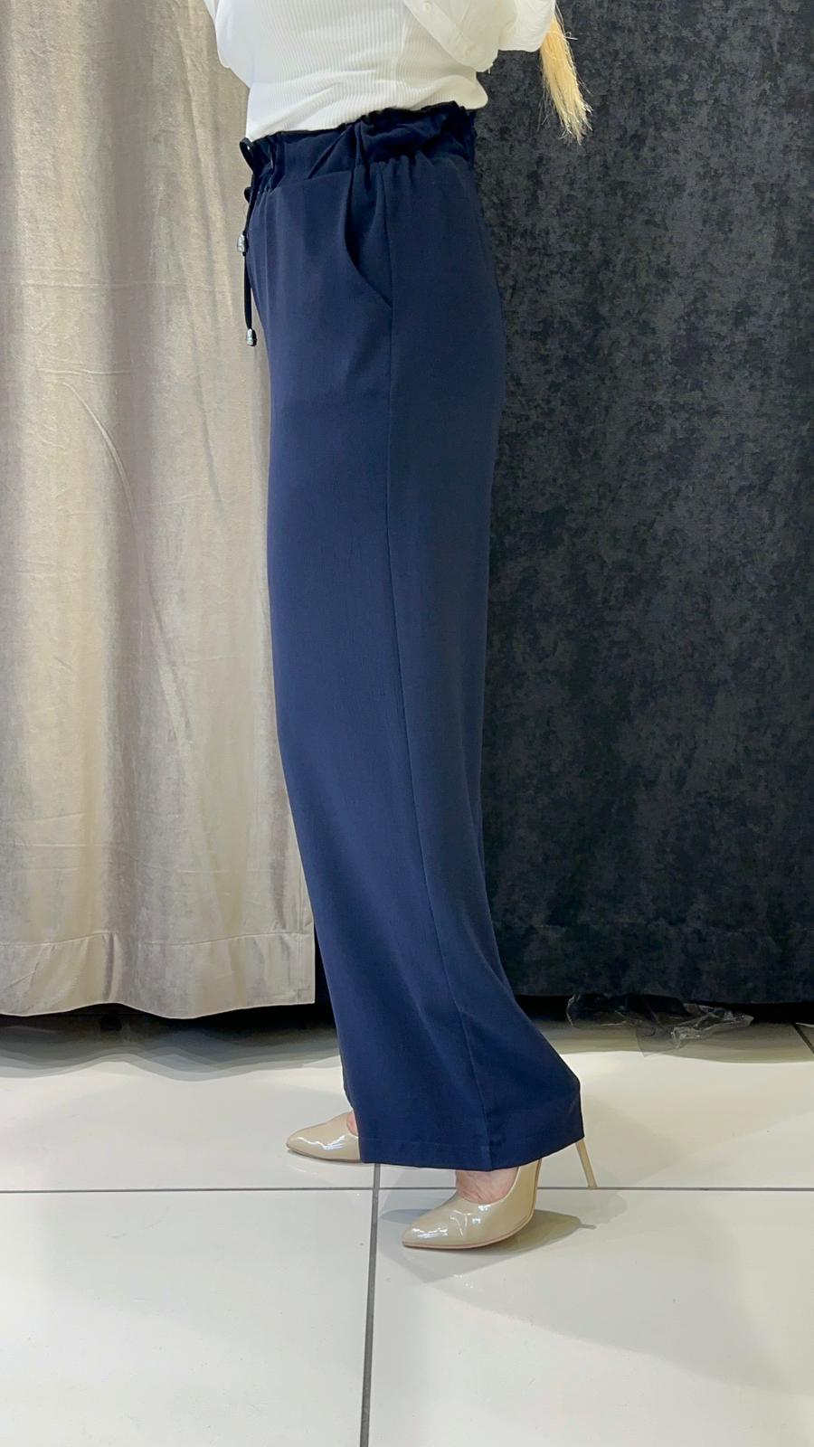 HELSİNKİ İNCE TAM YAZLIK BOL PAÇA PANTOLON  - LACI