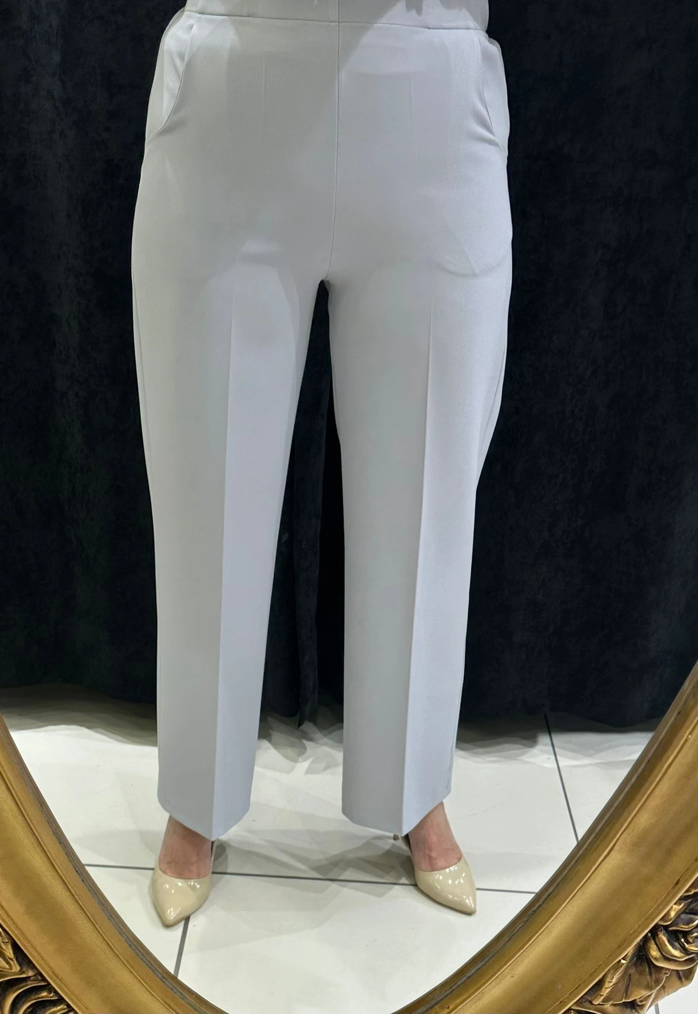 BOL PAÇA BELİ LASTİKLİ PANTOLON  - GRİ