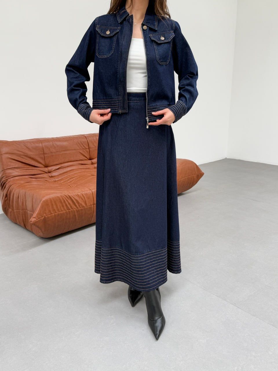 KOT ETEK CEKET İKİLİ TAKIM SPOR DİKİŞ DETAY