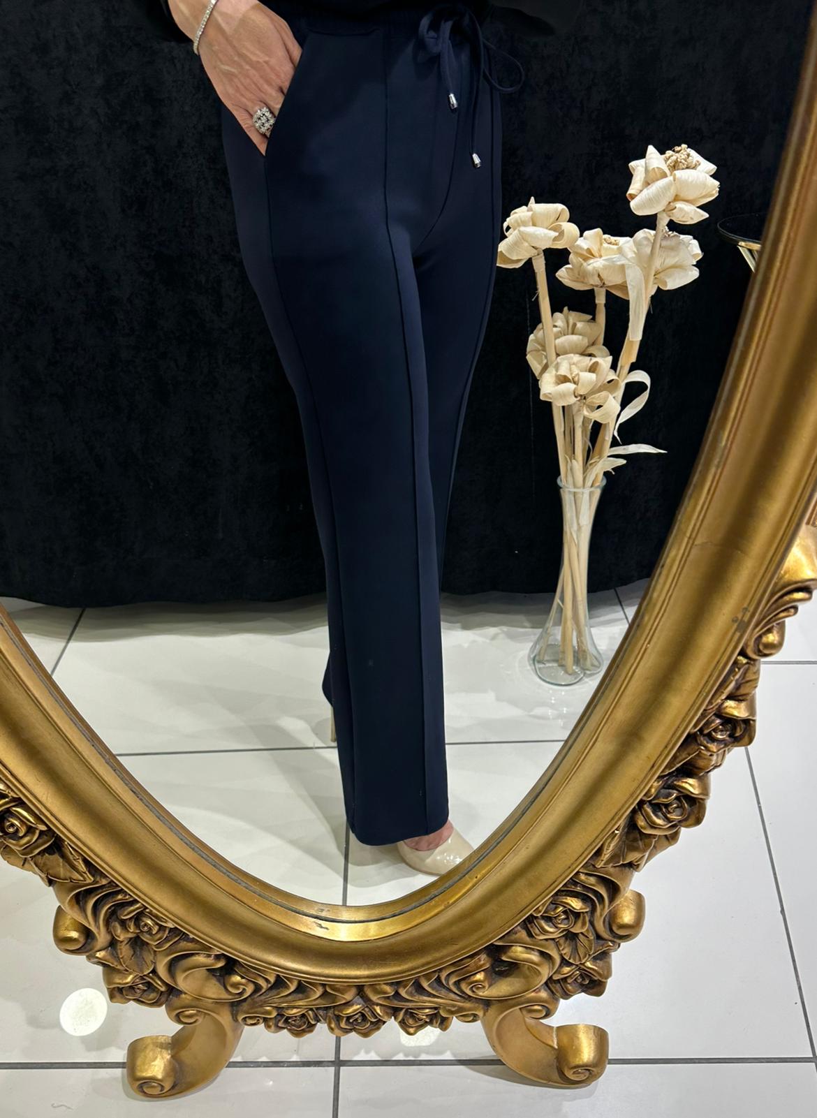 İSPANYOL PAÇA SCUBA BELİ LASTİKLİ PANTOLON  - LACI