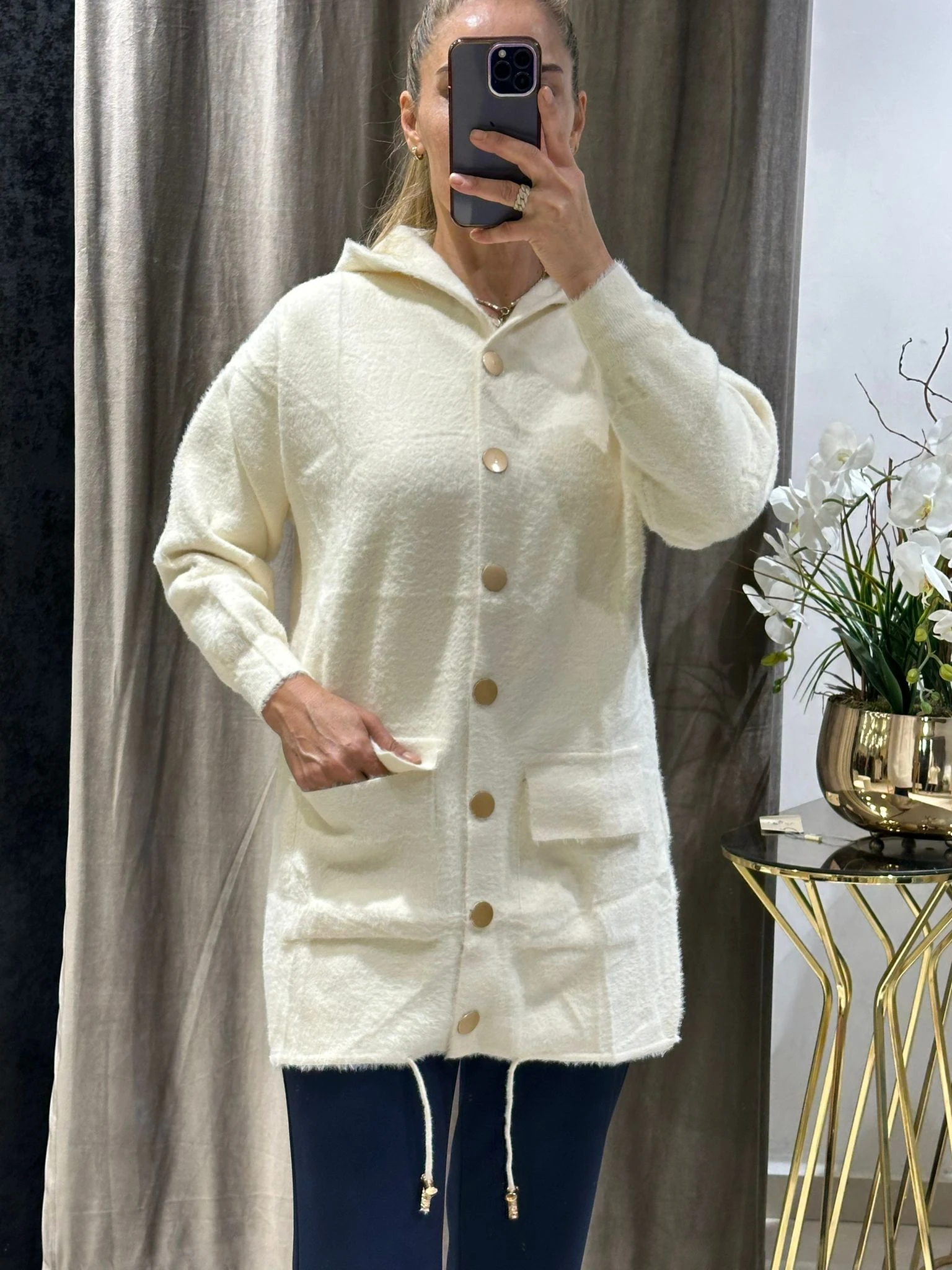 KILL İPLİK GOLD METAL DÜĞME DETAYLI HIRKA 