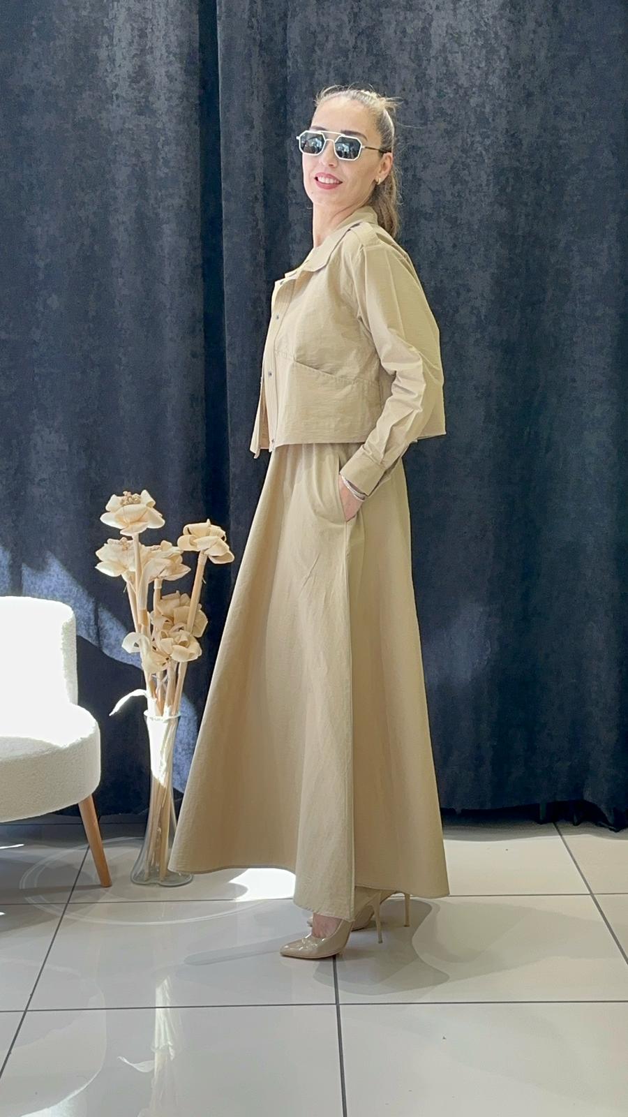 CEPKEN DETAYLI ELBİSE 