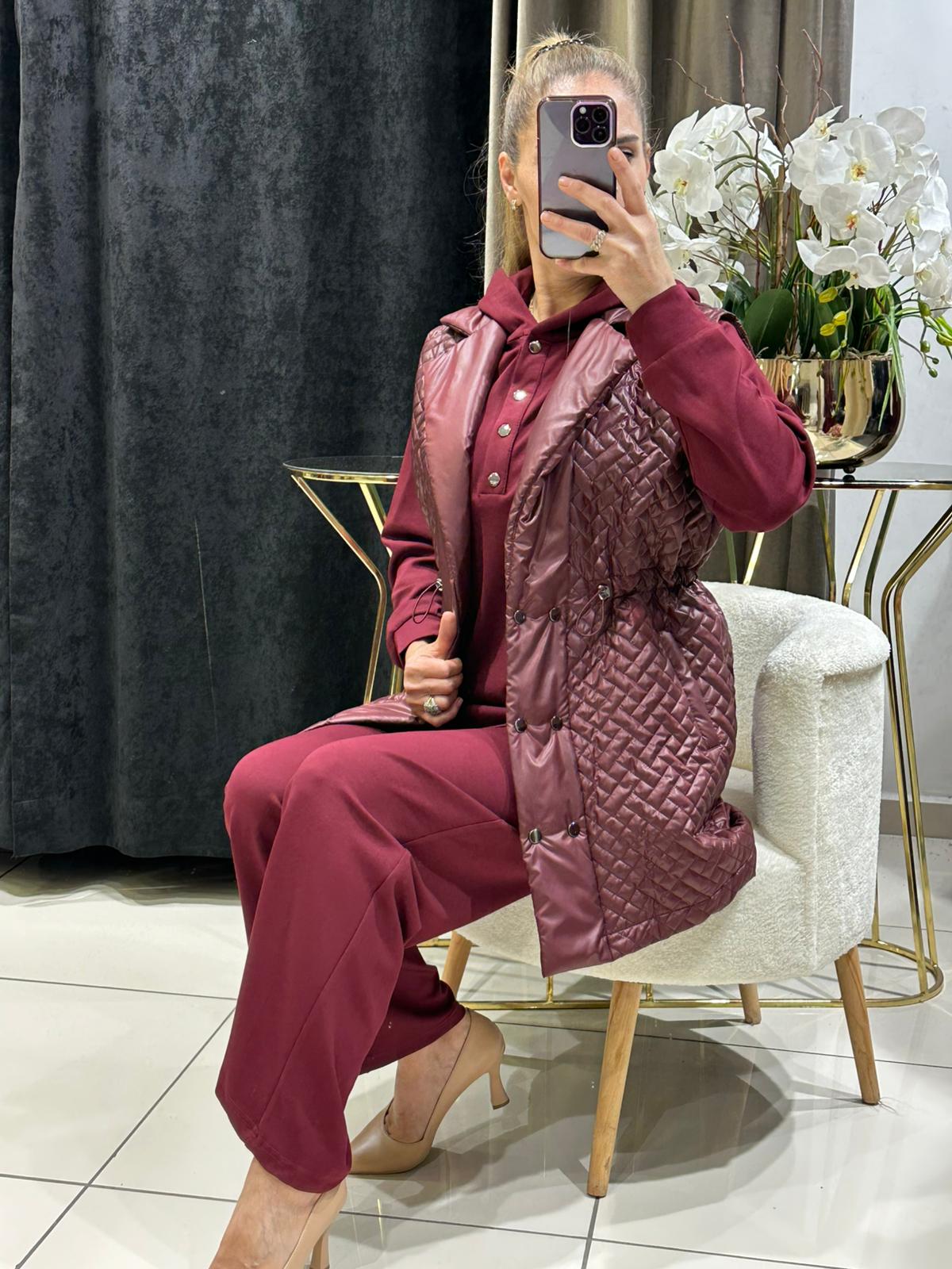 ŞİŞME YELEKLİ ÜÇLÜ TAKIM  