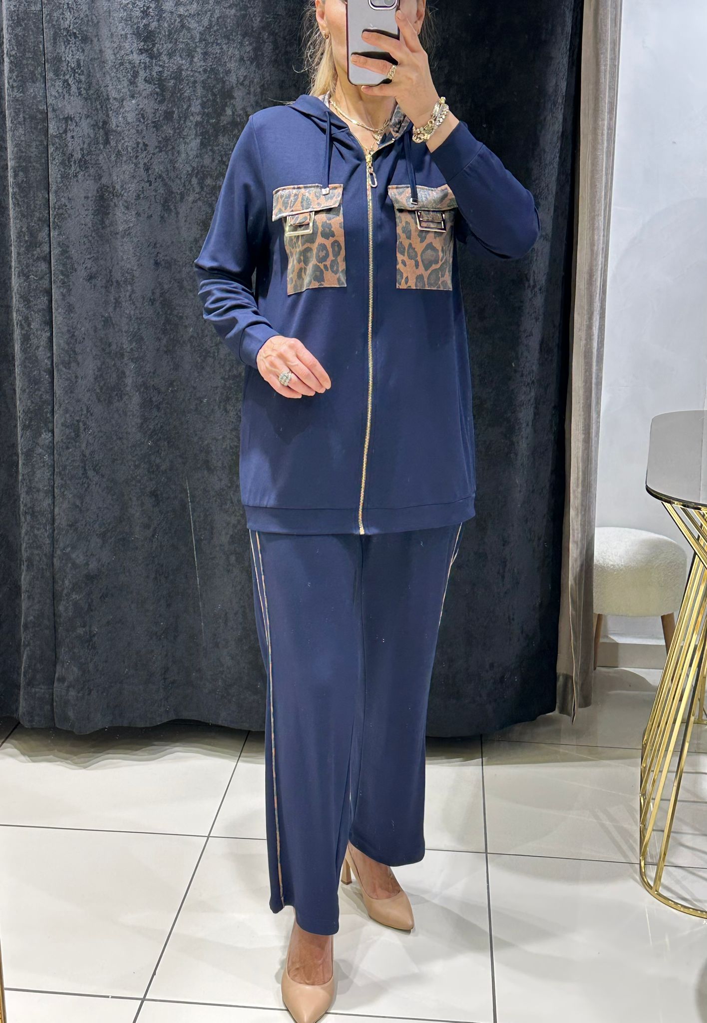 LEOPAR DEYAYLI BİRİNCİ KALİTE İKİ İPLİK TAKIM