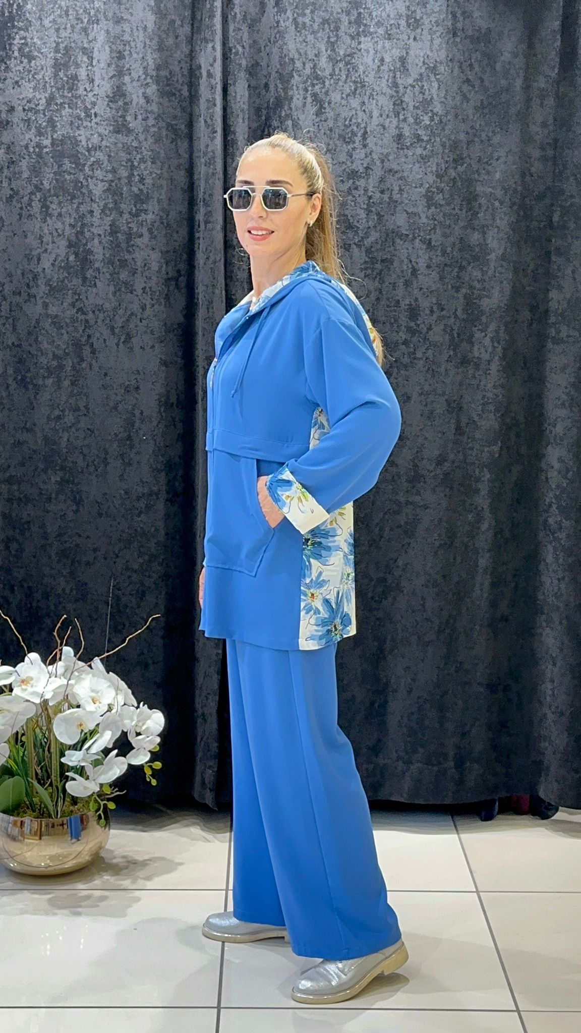 BAMBIR KAP KAPİŞON VE ARKA DESENLİ PANTOLON TAKIM