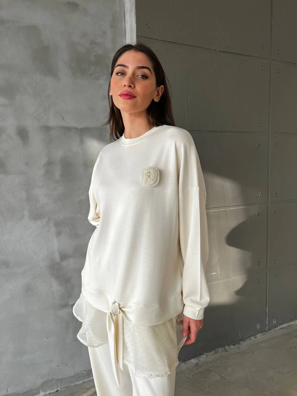 OYSHO ORGANZE DETAY PANTOLONLU İKİLİ TAKIM 